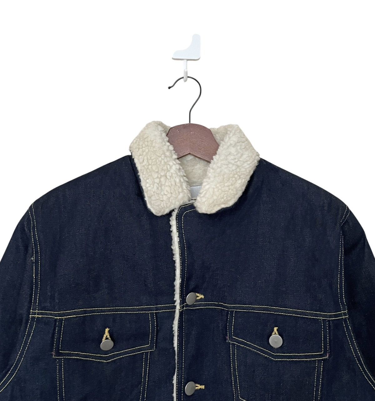 Japanese Brand Vintage Japanese Brand J Success Fur Denim Jacket 2000s Size US L / EU 52-54 / 3 - 7 Thumbnail