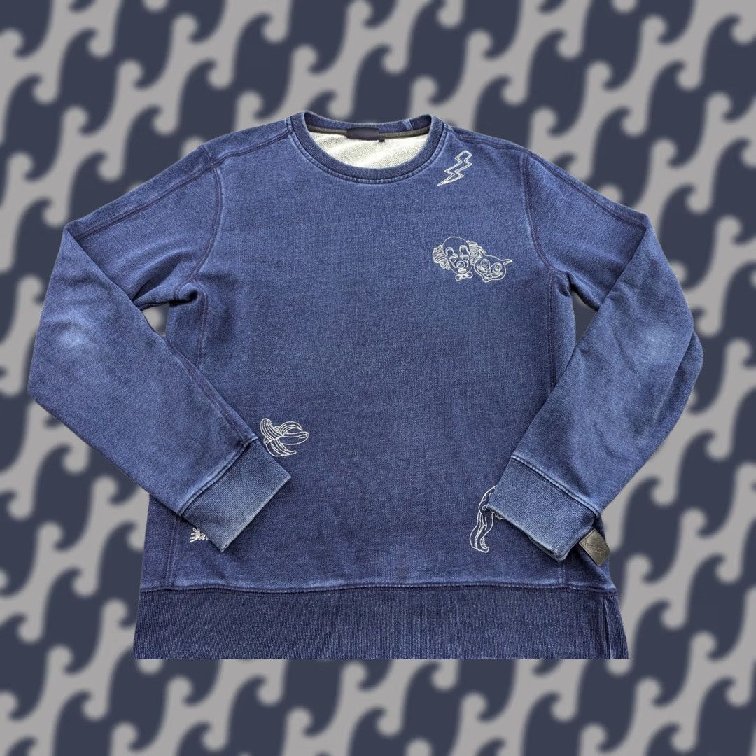 Paul Smith Paul Smith Mens Sweatshirt Crewneck Blue Jumper Clown Medium XL Cotton Canvas Athletic Regular Male Mens Size US XL / EU 56 / 4 - 1 Thumbnail