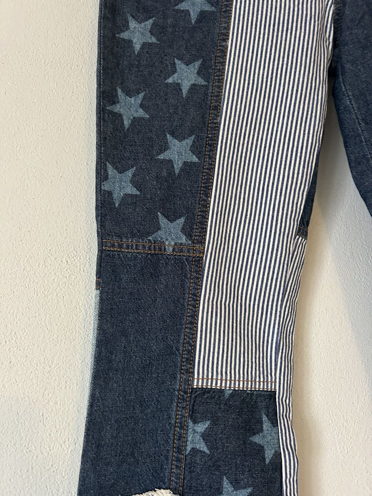 Dolce & Gabbana D&G Dolce & Gabbana Patchwork Star and Stripe Jeans Size US 30 / EU 46 - 6 Thumbnail