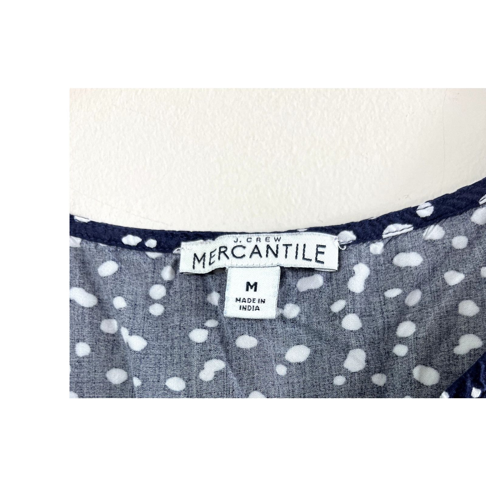 J.Crew Blue Polka Dot J.Crew Mercantile Tank Top M Size M / US 6-8 / IT 42-44 - 2 Thumbnail