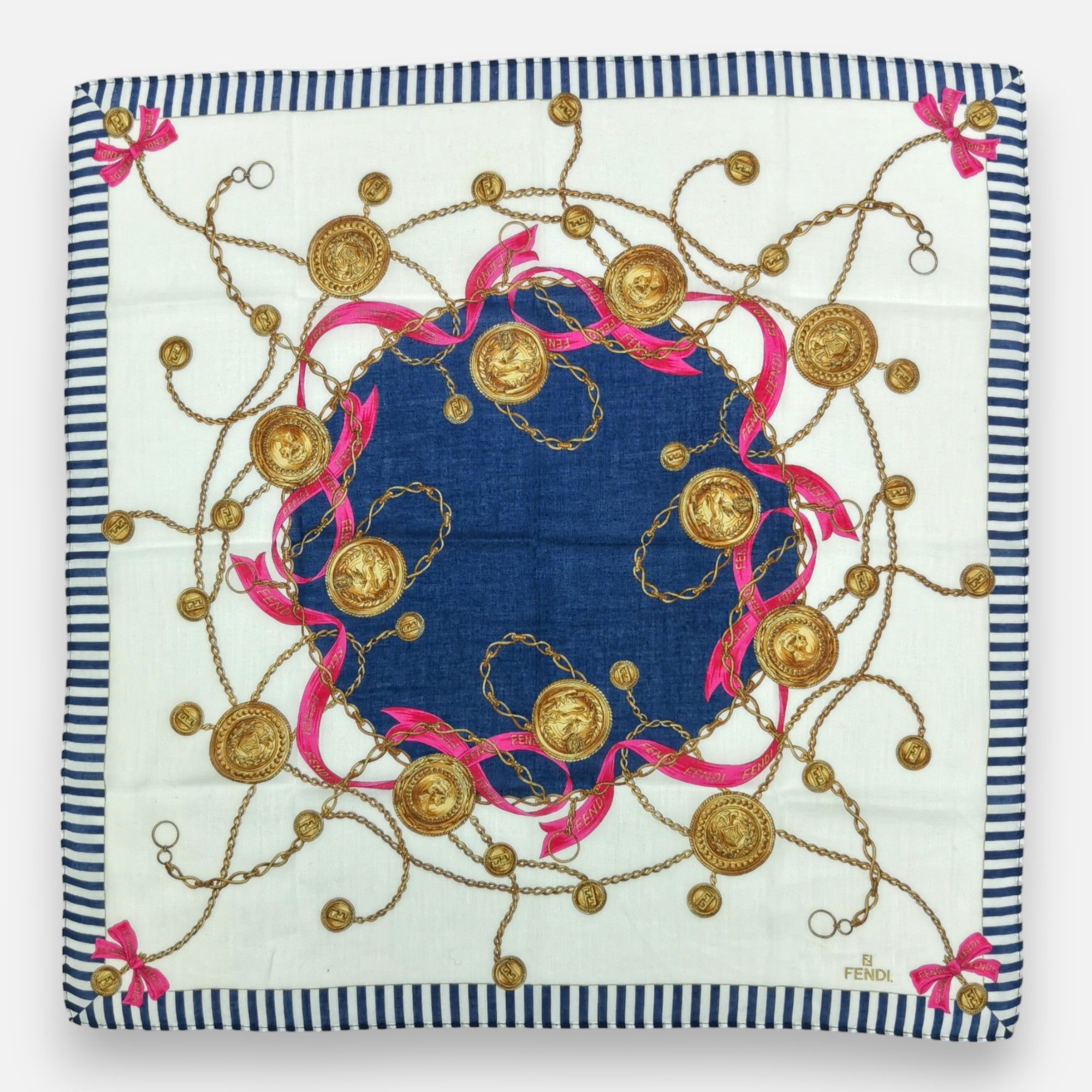 Japanese Brand Vintage Fendi Handkerchief Pocket Square Bandana Size ONE SIZE - 1 Thumbnail