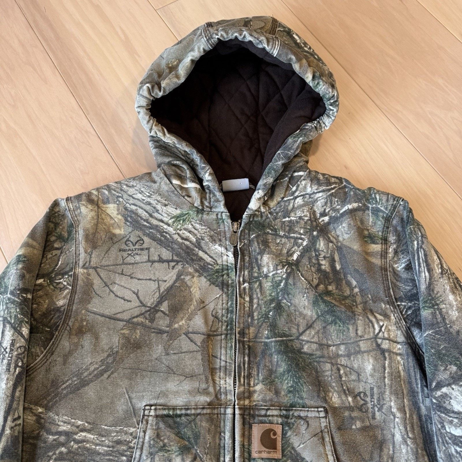 Carhartt Vintage Carhartt Jacket Youth Medium Green Camouflage Size US M / EU 48-50 / 2 - 3 Thumbnail