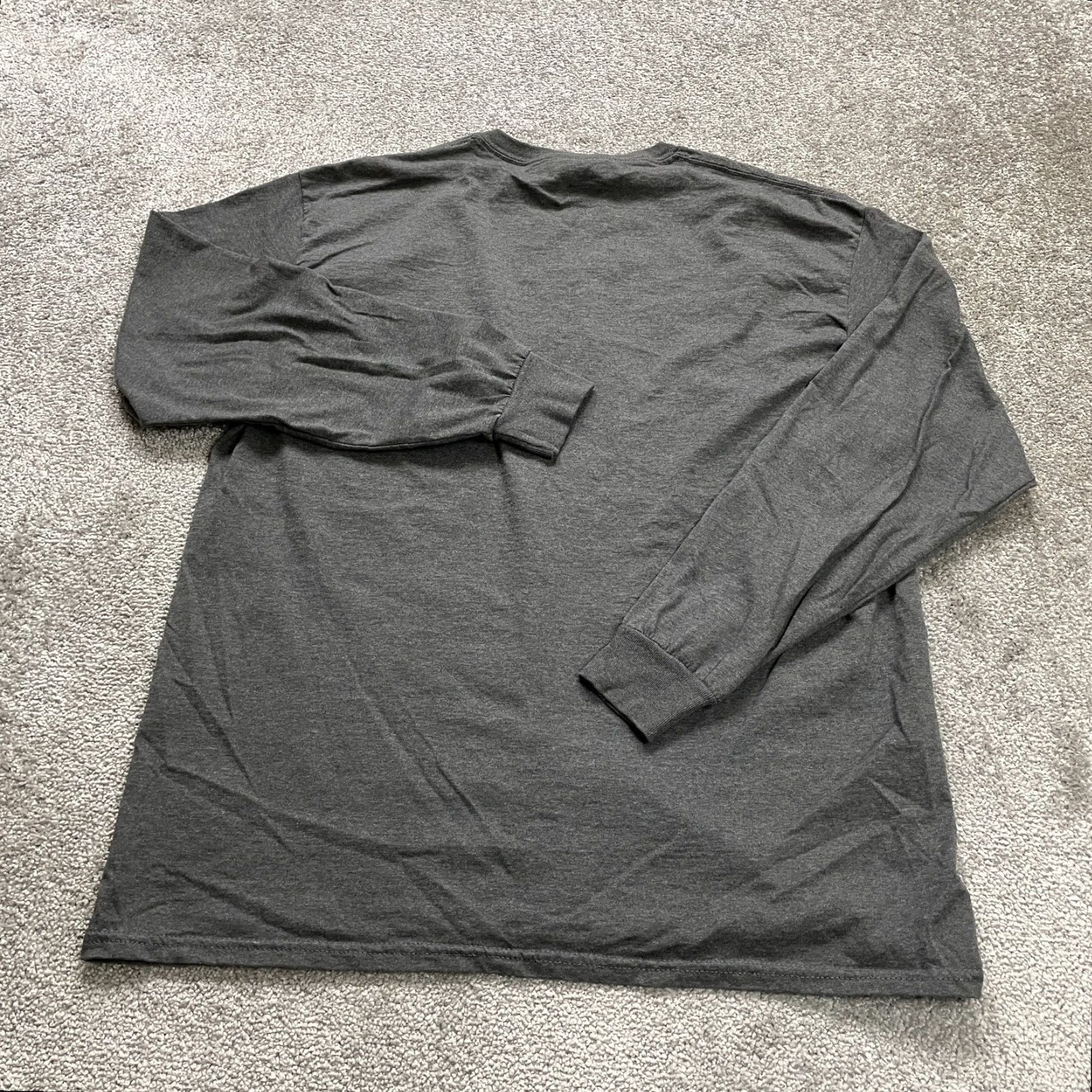 Fruit Of The Loom Fruit Of The Loom Shirt Mens XL Gray Cotton Long Sleeve Crew Neck T-Shirt Size US XL / EU 56 / 4 - 2 Thumbnail