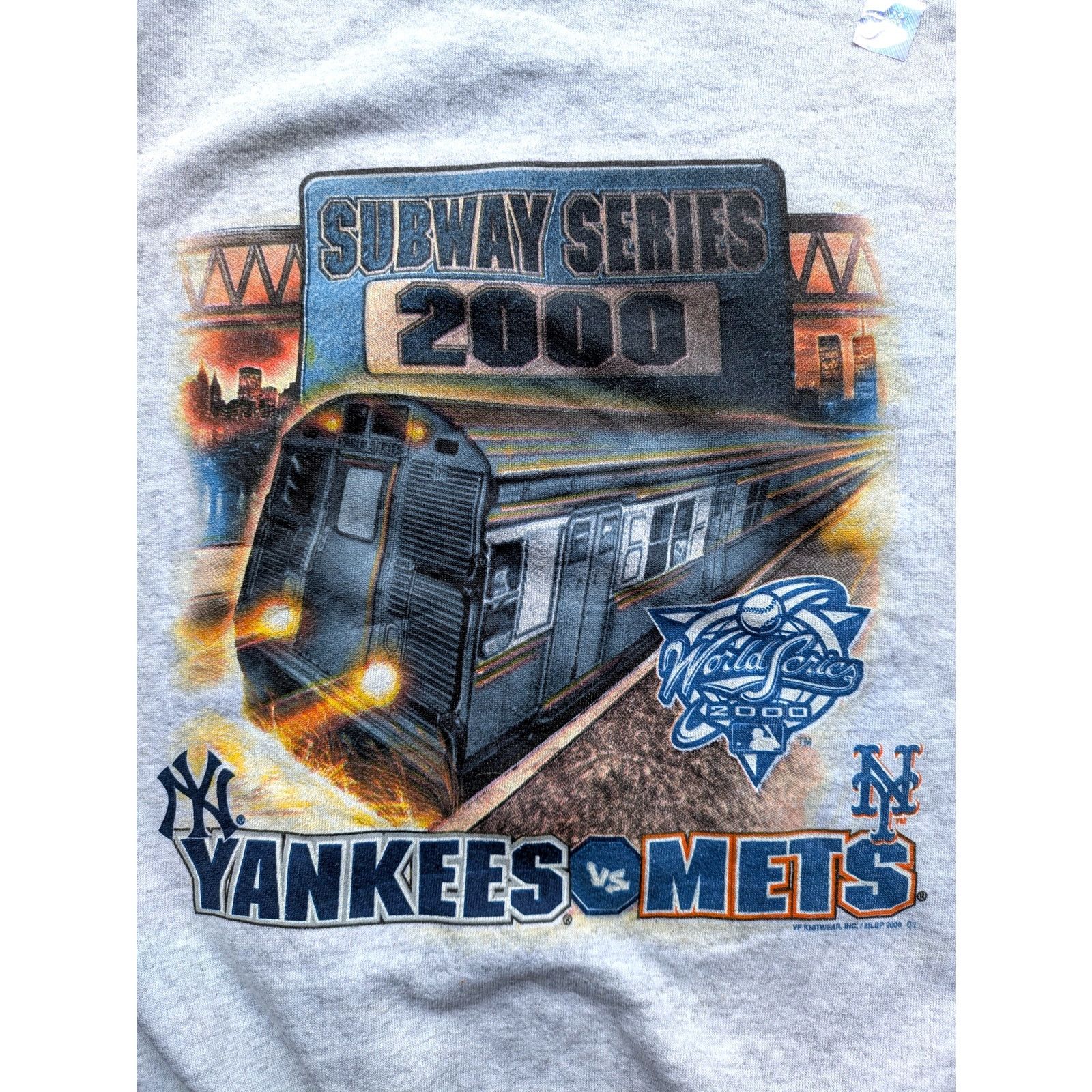 Lee × MLB Subway Series 2000 World LEE sweatshirt XL gray MLB vtg Size US XL / EU 56 / 4 - 2 Thumbnail