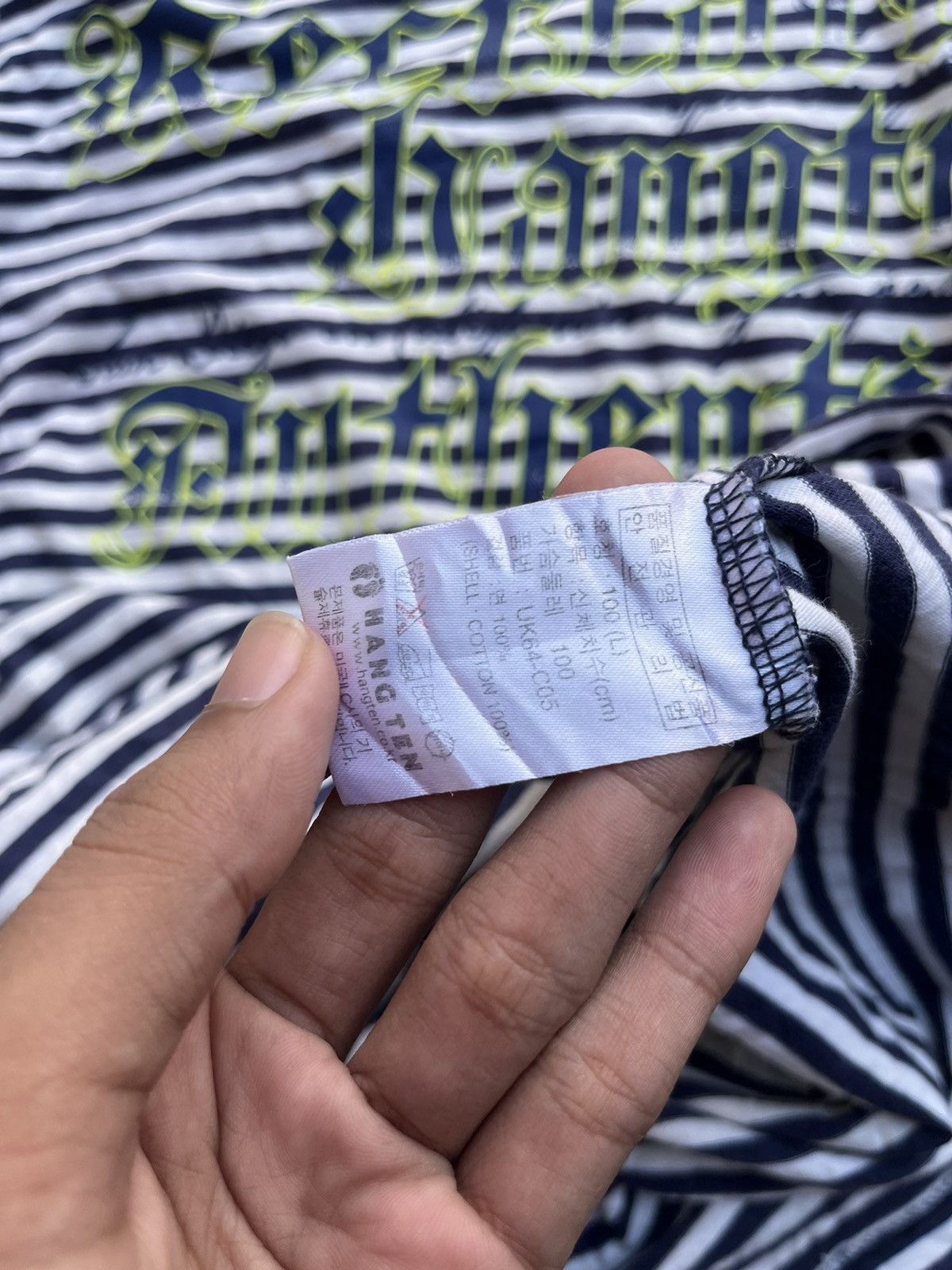 Beauty Beast × Japanese Brand JAPANESE HANGTEN POEM TRIBAL STRIPED TEE Size US S / EU 44-46 / 1 - 4 Thumbnail