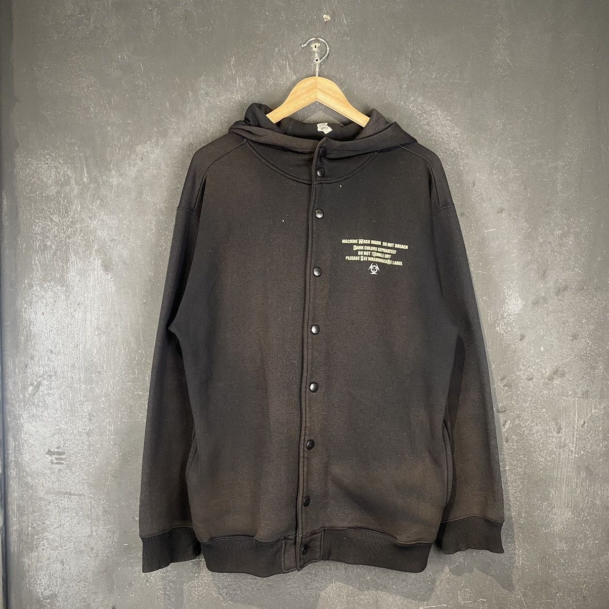 Japanese Brand y2k Warning Street Gear Varsity Hoodie Size US L / EU 52-54 / 3 - 1 Thumbnail
