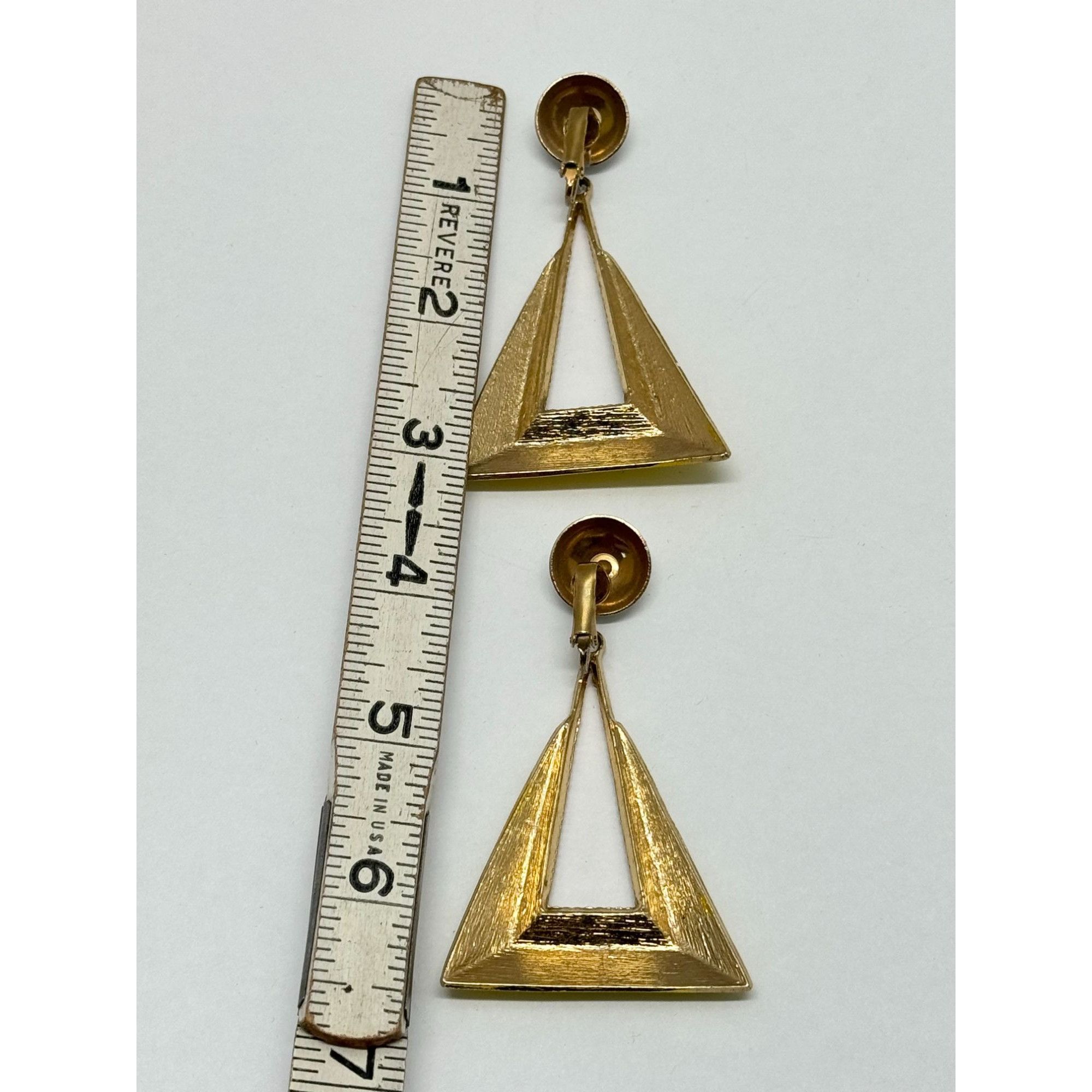 Vintage Vintage yellow door knocker earrings Size ONE SIZE - 4 Thumbnail