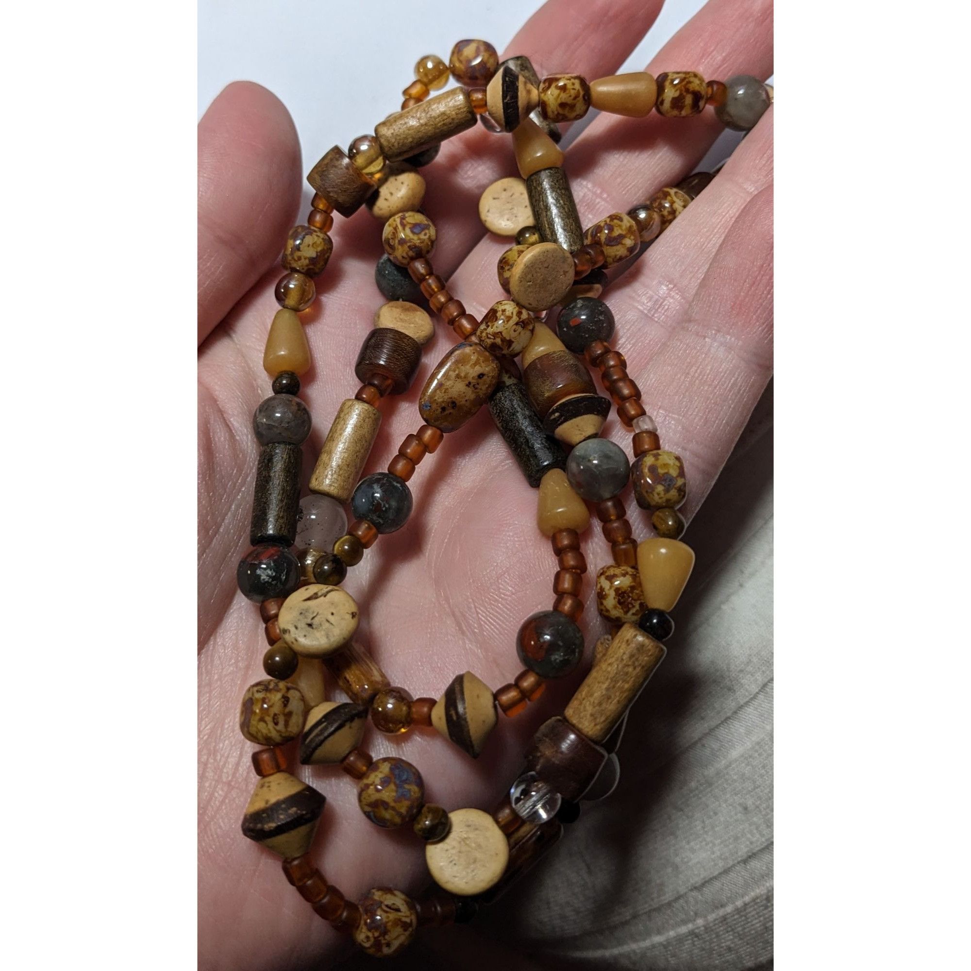 Other Earthy Handmade Mixed Media Beaded Necklace Size ONE SIZE - 9 Thumbnail