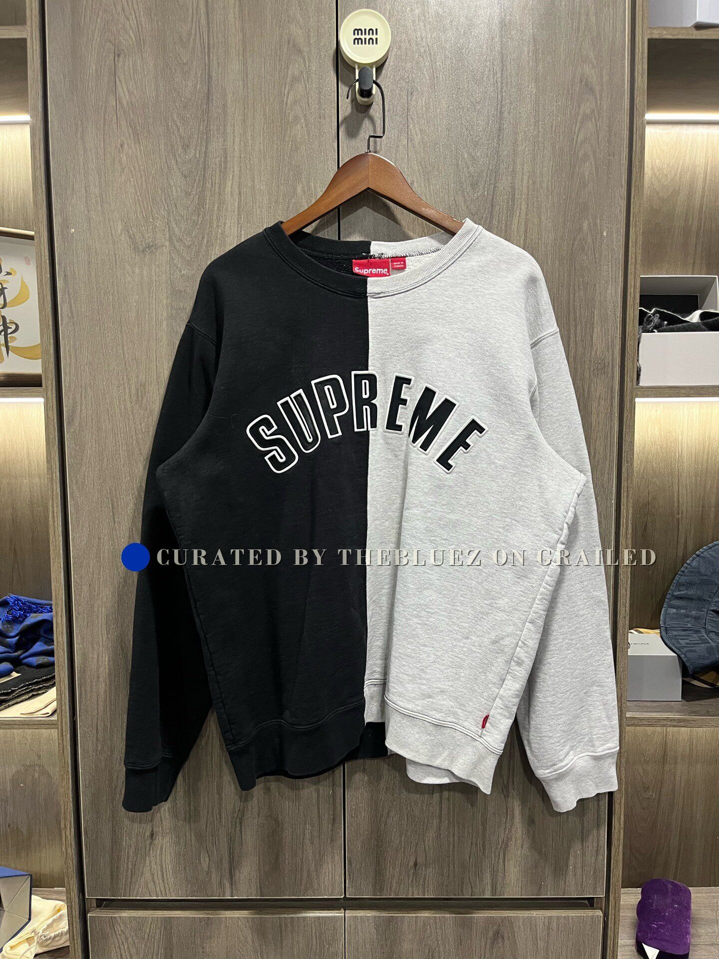 Supreme FINAL DROP!💥 Supreme Athletic Split Crewneck White | Grailed