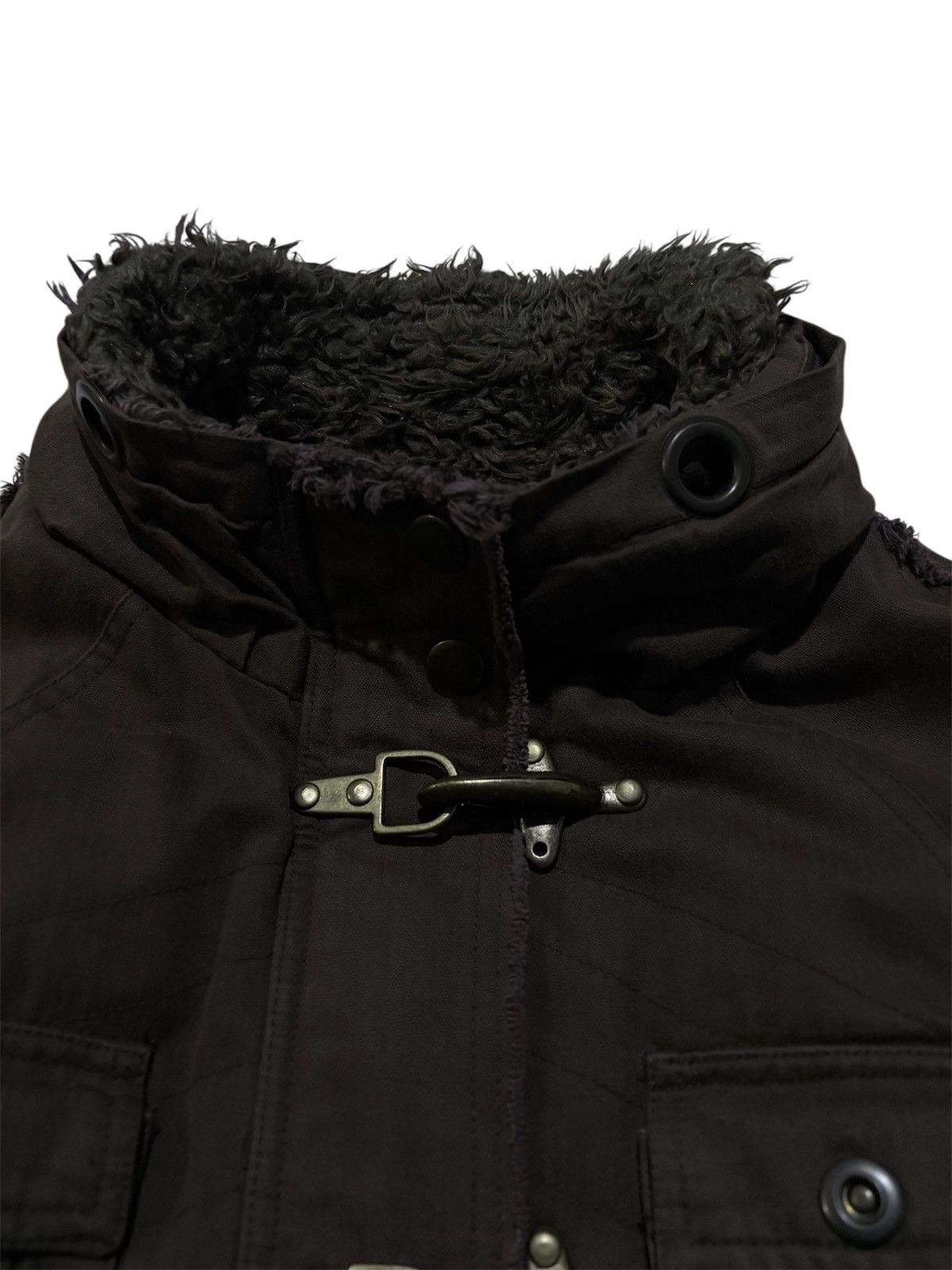 Tornado Mart Faux fur Parka fireman claps Bono Jacket Vkei gyaru style Size S / US 4 / IT 40 - 4 Thumbnail