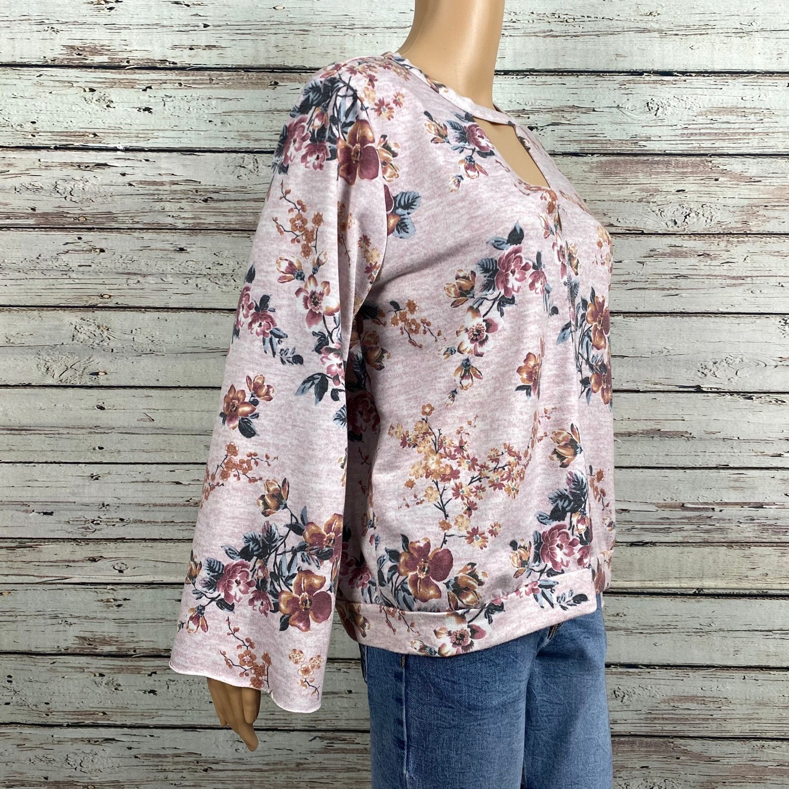Other Gypsies & Moondust Floral Cutout V Neck Top Large Size L / US 10 / IT 46 - 6 Thumbnail