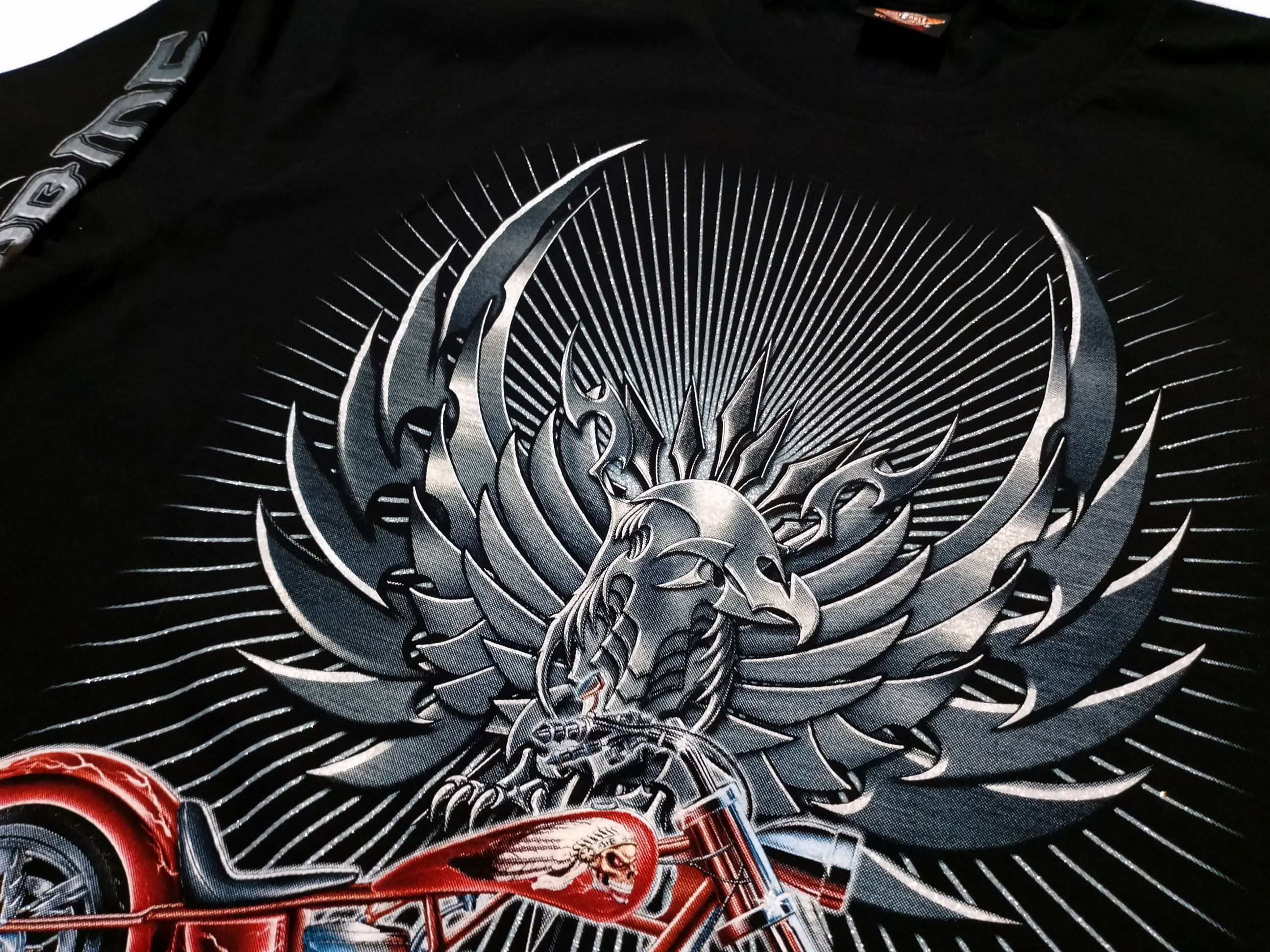 Other Vintage Ride with Pride Biker Long Sleeve T Shirt Rock Eagle Size US XL / EU 56 / 4 - 7 Thumbnail