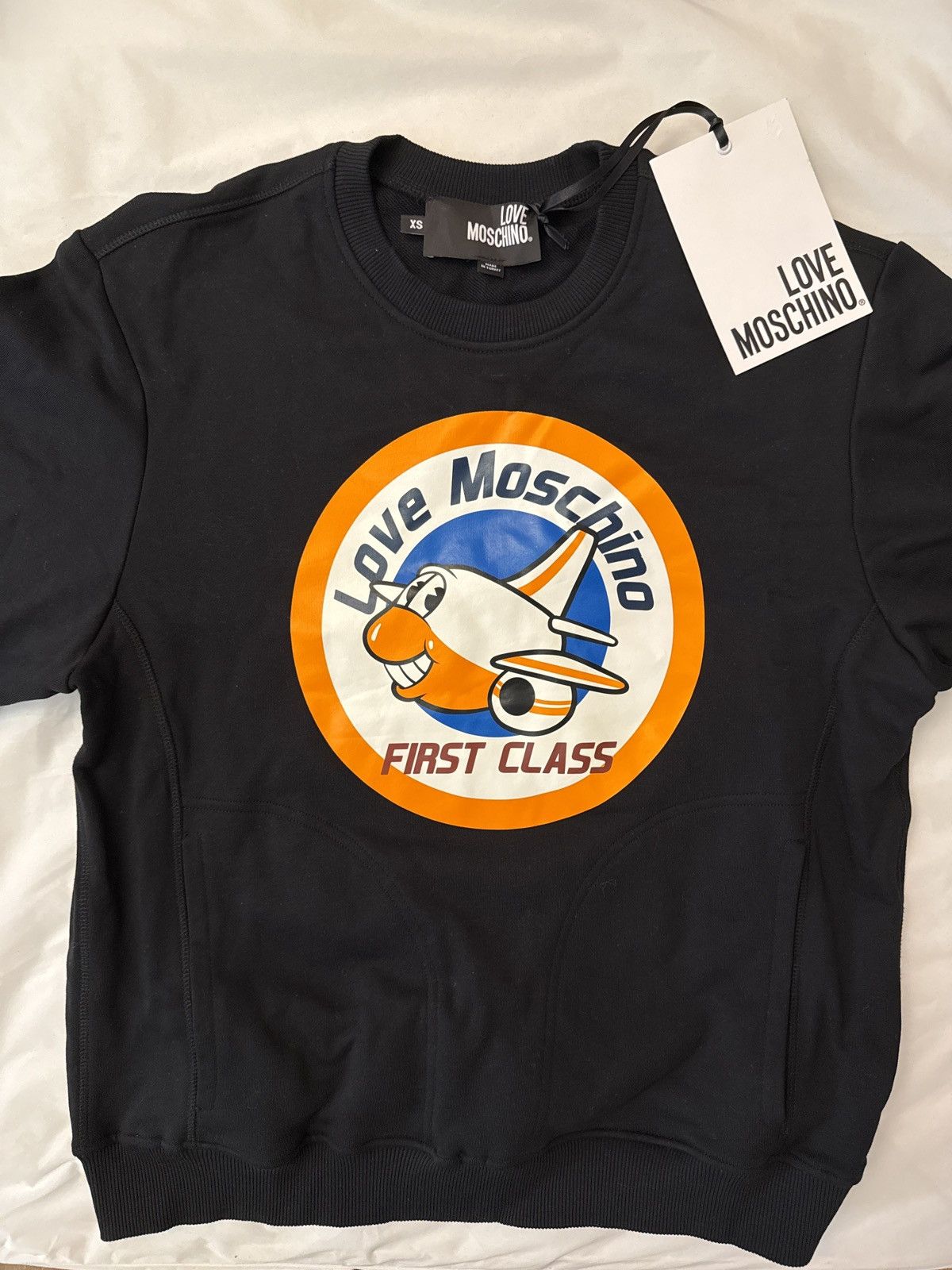 Moschino Love Moschino Black Oversized Airplane Sweatshirt Size US XS / EU 42 / 0 - 1 Thumbnail