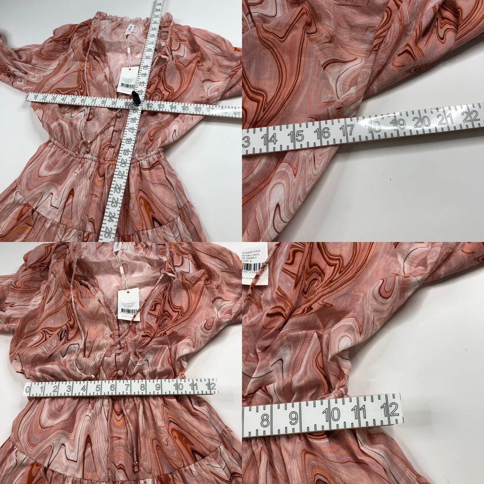 Vintage Kivari Benita NEW Pink Marble US 4 Women’s Lined Mini Dress Boho Festival HRJ Dress Short Bohemian Women’s Lined Mini 4 Pink Marble Size S / US 4 / IT 40 - 8 Thumbnail