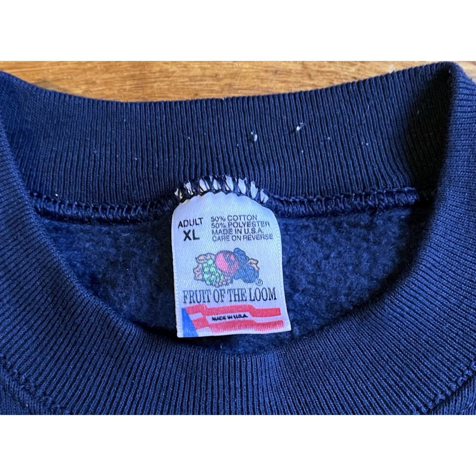 Fruit Of The Loom VINTAGE NYPD Sweatshirt Men’s XL Blue 90s NYPD Logo Embroidered Cotton Blend Jersey Pullover Crew Neck Sweatshirt Size US XL / EU 56 / 4 - 4 Thumbnail