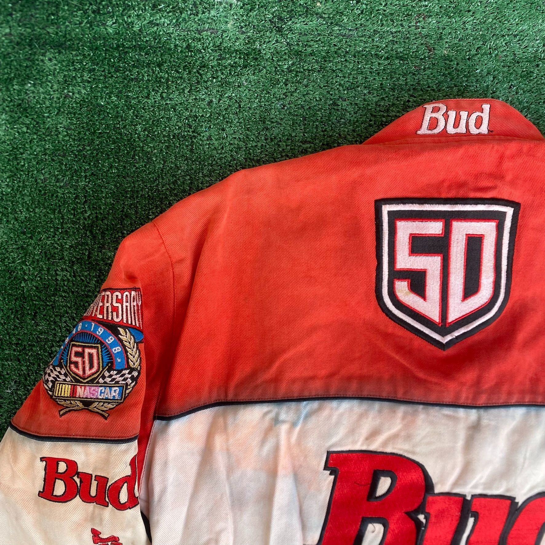 Budweiser Vintage 90s Bud Racing Jacket NASCAR Jeff Hamilton Bomber Size US S / EU 44-46 / 1 - 8 Thumbnail