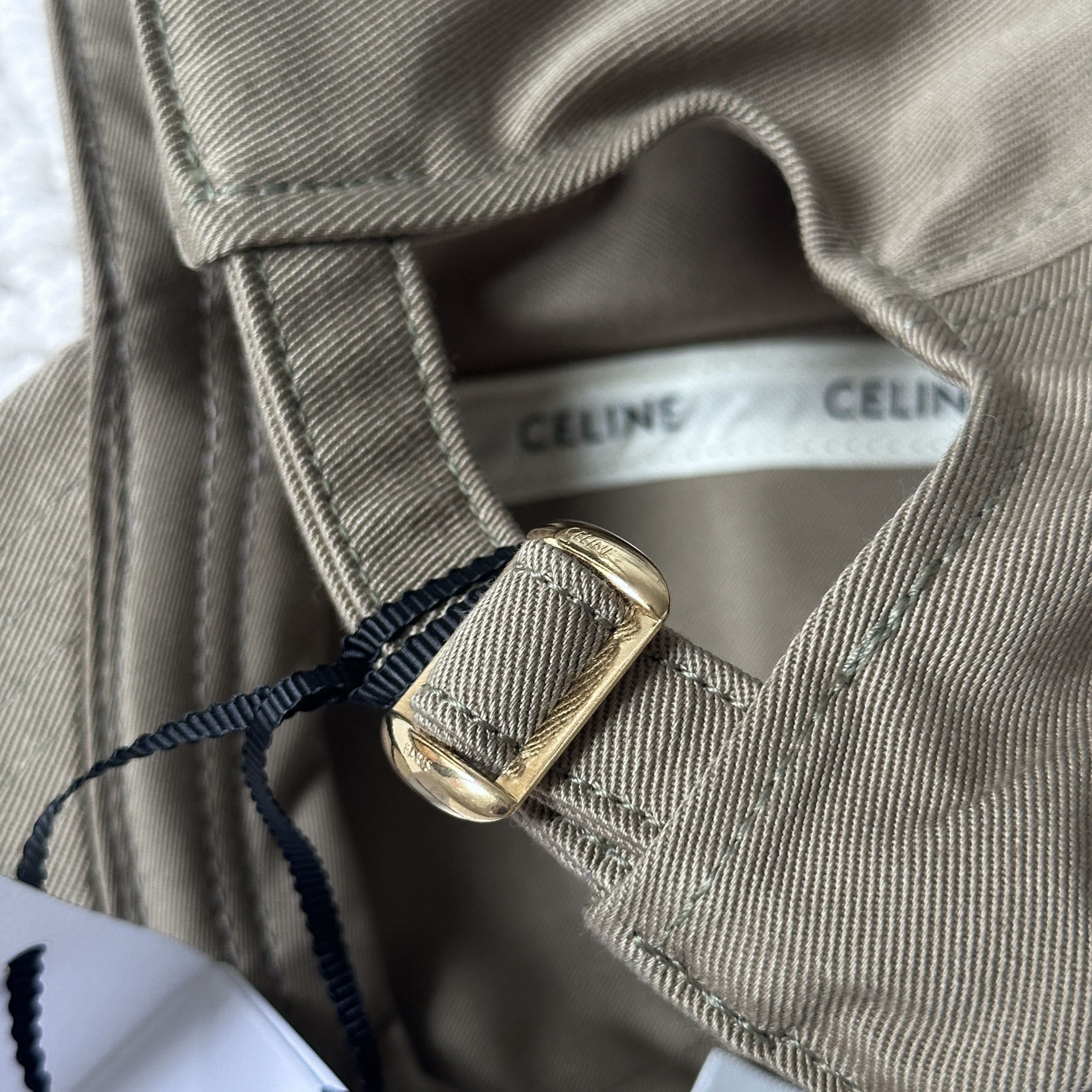 Celine CELINE Triomphe Baseball Cap In Cotton OLIVE Size ONE SIZE - 9 Thumbnail