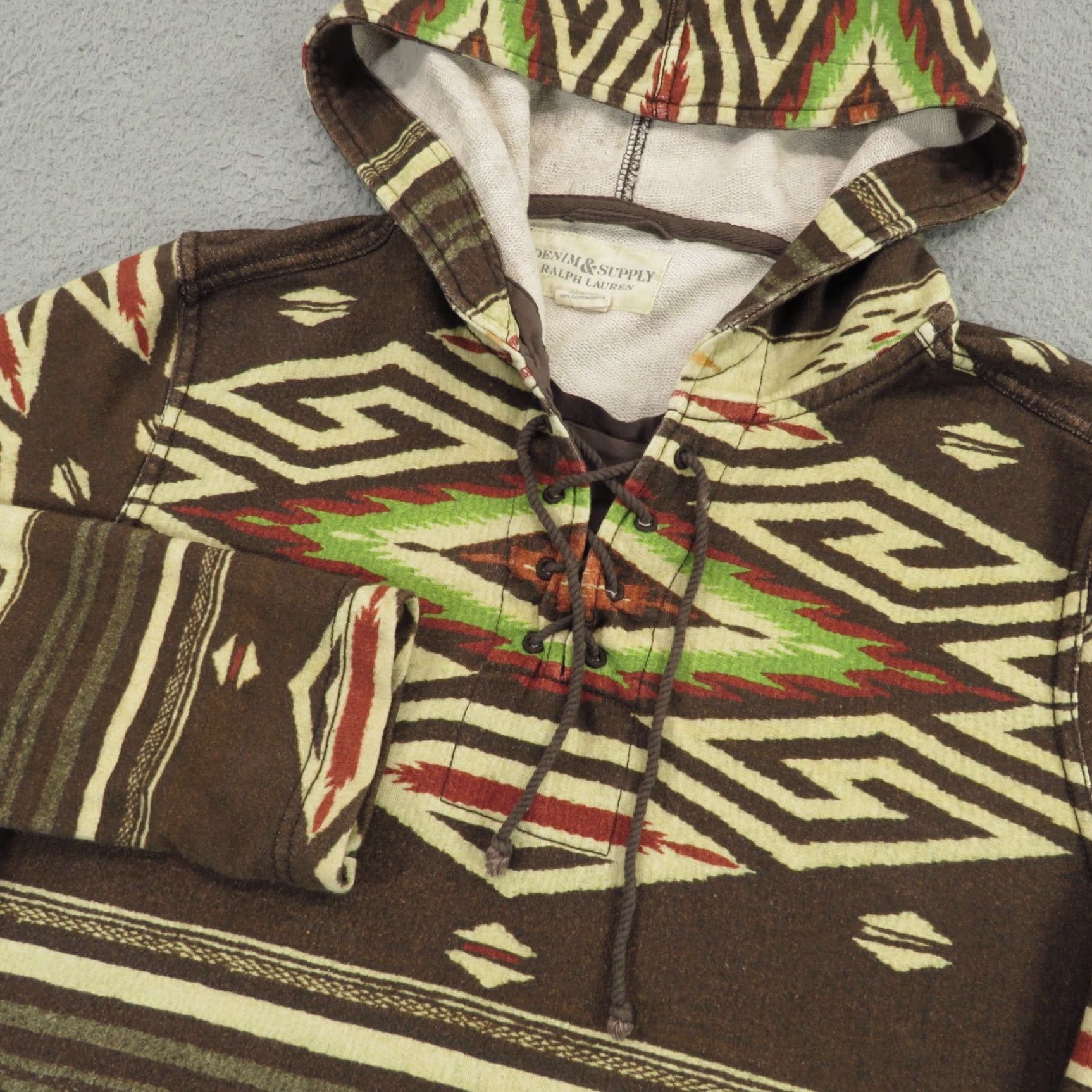 Polo Ralph Lauren Polo Ralph Lauren Hoodie Mens Medium Brown Aztec Southwestern Fireball Pullover Size US M / EU 48-50 / 2 - 2 Thumbnail