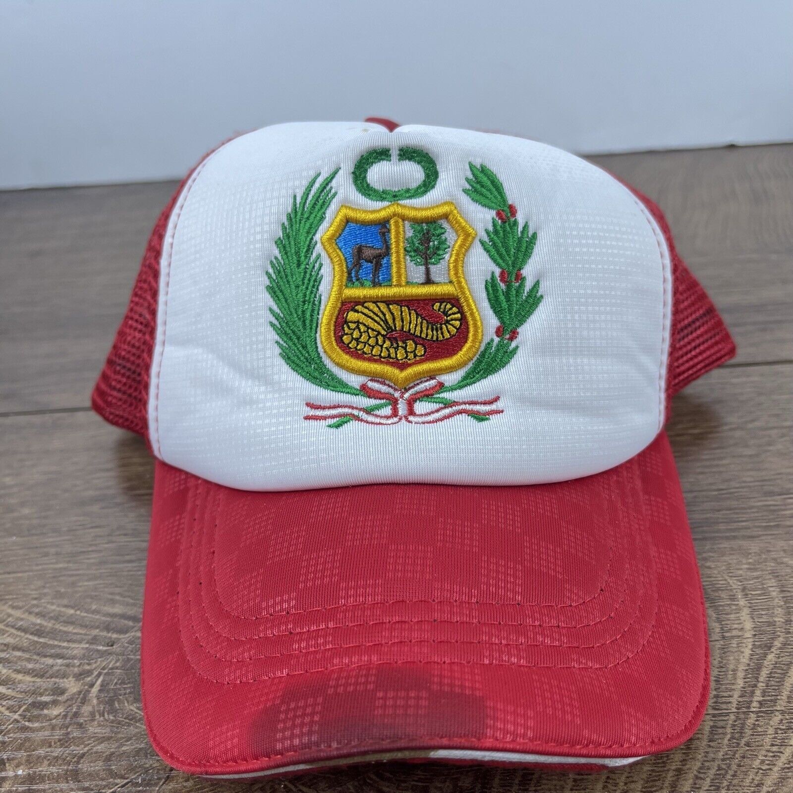Other Peru Hat Peru Snapback Hat Adjustable Hat Red Hat Adult Fit Size ONE SIZE - 3 Thumbnail