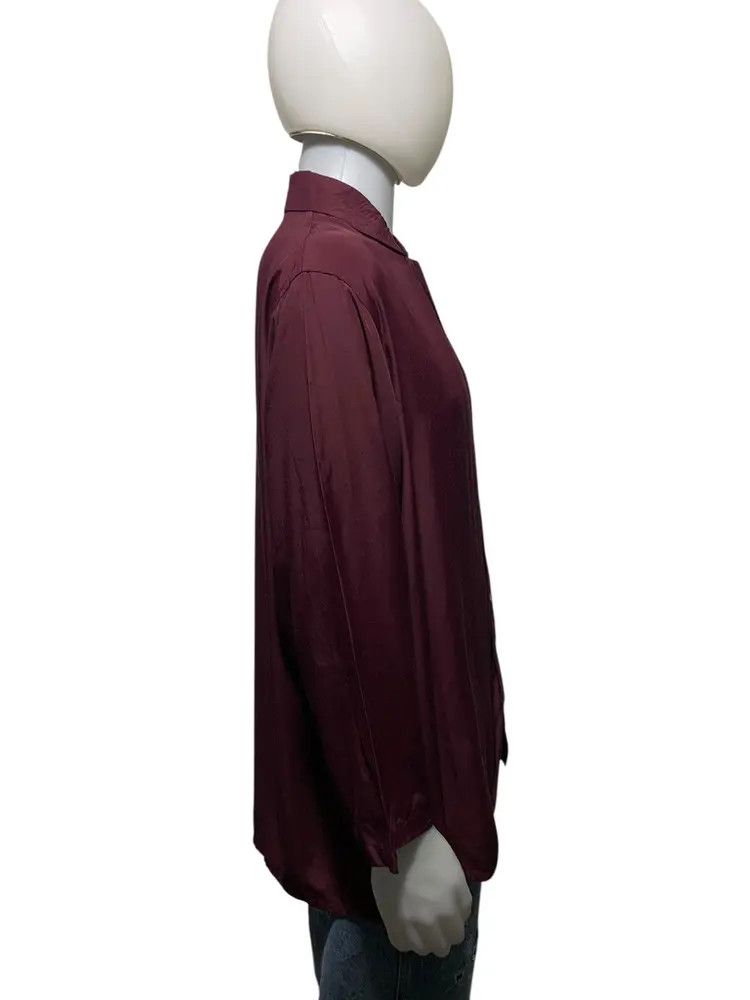 Yohji Yamamoto Yohji Yamamoto Y' s shawl collar rayon over shirt maroon Size US L / EU 52-54 / 3 - 10 Thumbnail