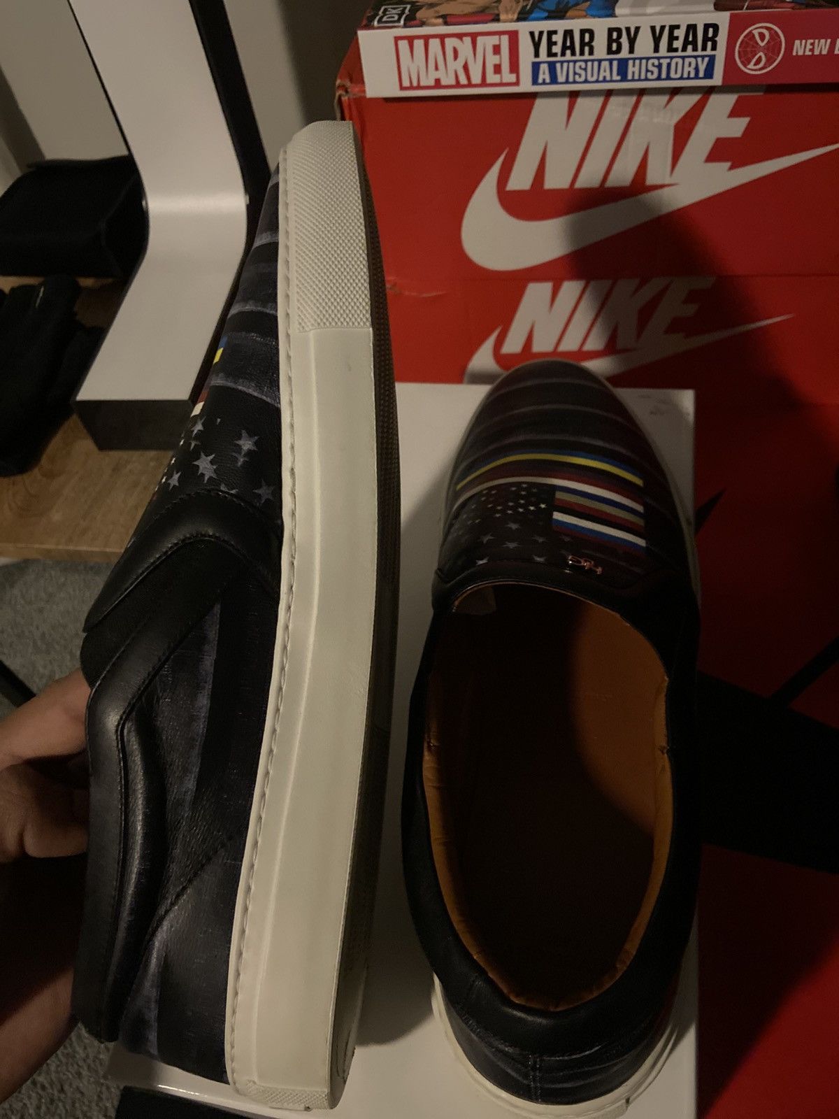 Givenchy Givenchy Flag Print Slip-On Sneakers Size US 11 / EU 44 - 6 Thumbnail