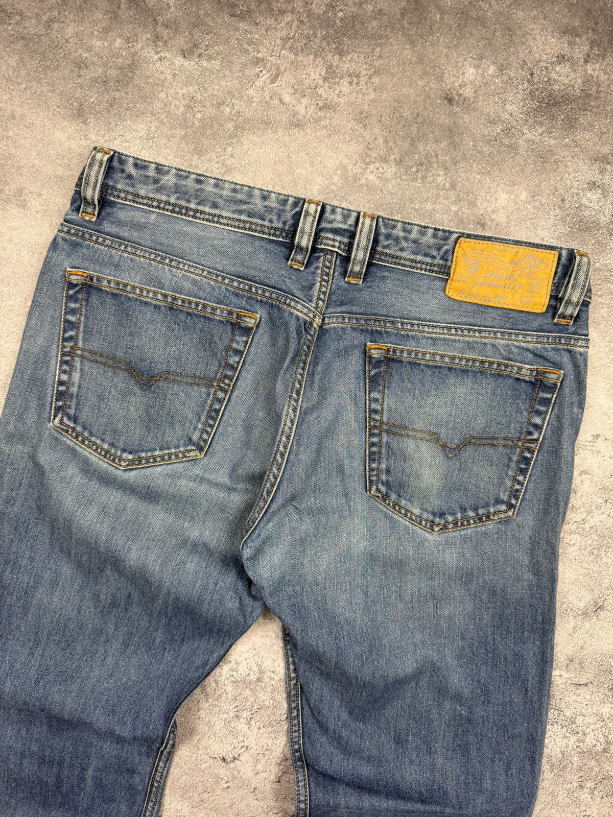 Vintage Diesel Avant Garde Flared Blue Denim Jeans Y2K Rare