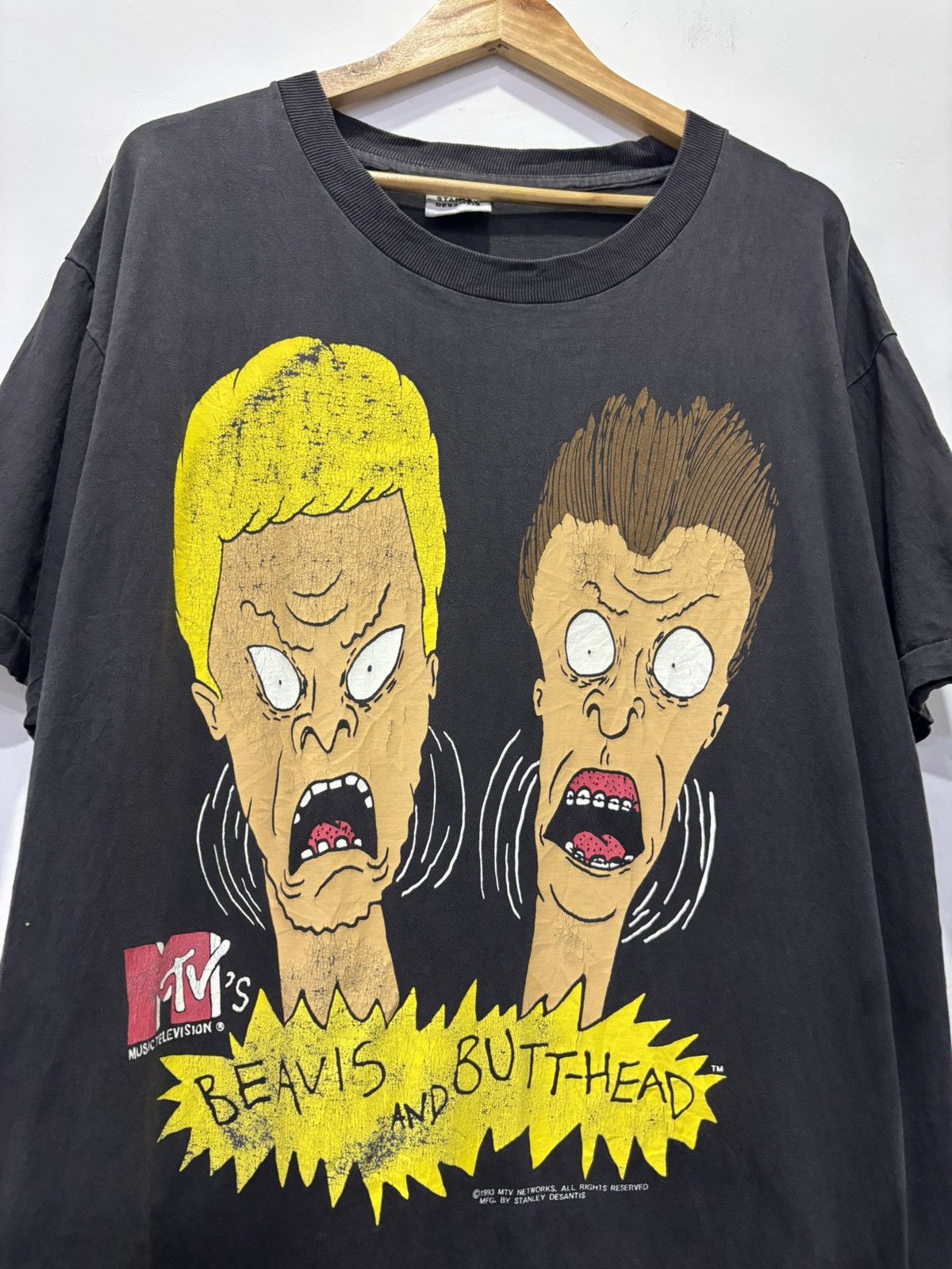 Mtv Vintage Beavis & Butthead By Stanley Desantis Tshirt Size US XL / EU 56 / 4 - 2 Thumbnail