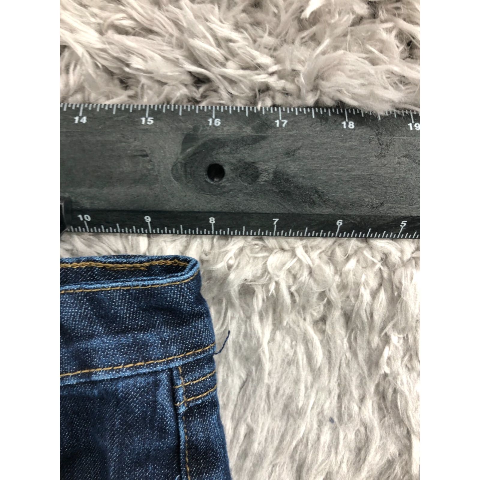 Vintage Wet Seal Jeans Short Juniors Womens Blue Dark Wash Size 11 Denim 5-Pocket Regular Rise Low 26in Inseam Belt Loops Zipper Button Size 32" / US 10 / IT 46 - 2 Thumbnail