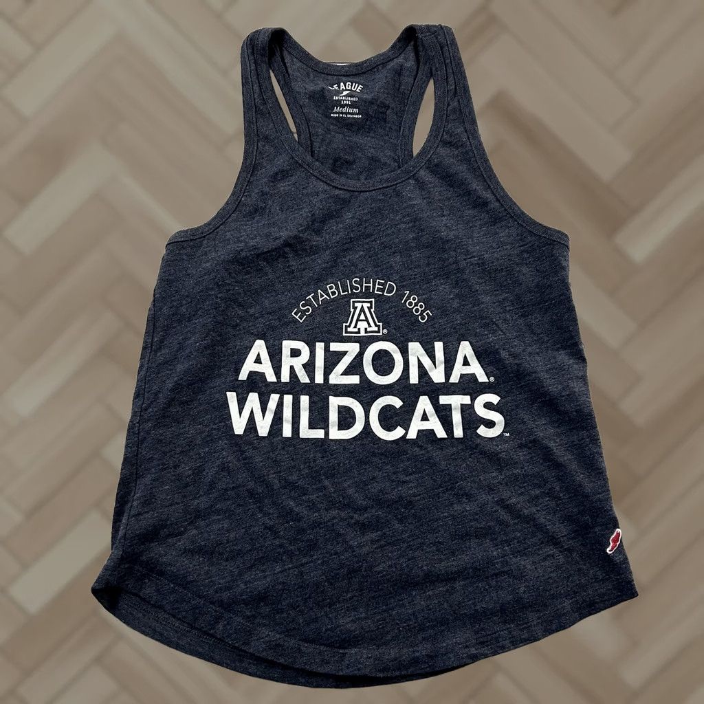 Vintage Arizona Wildcats League Tank Top Shirt Women's M Blue Sleeveless Size M / US 6-8 / IT 42-44 - 1 Thumbnail