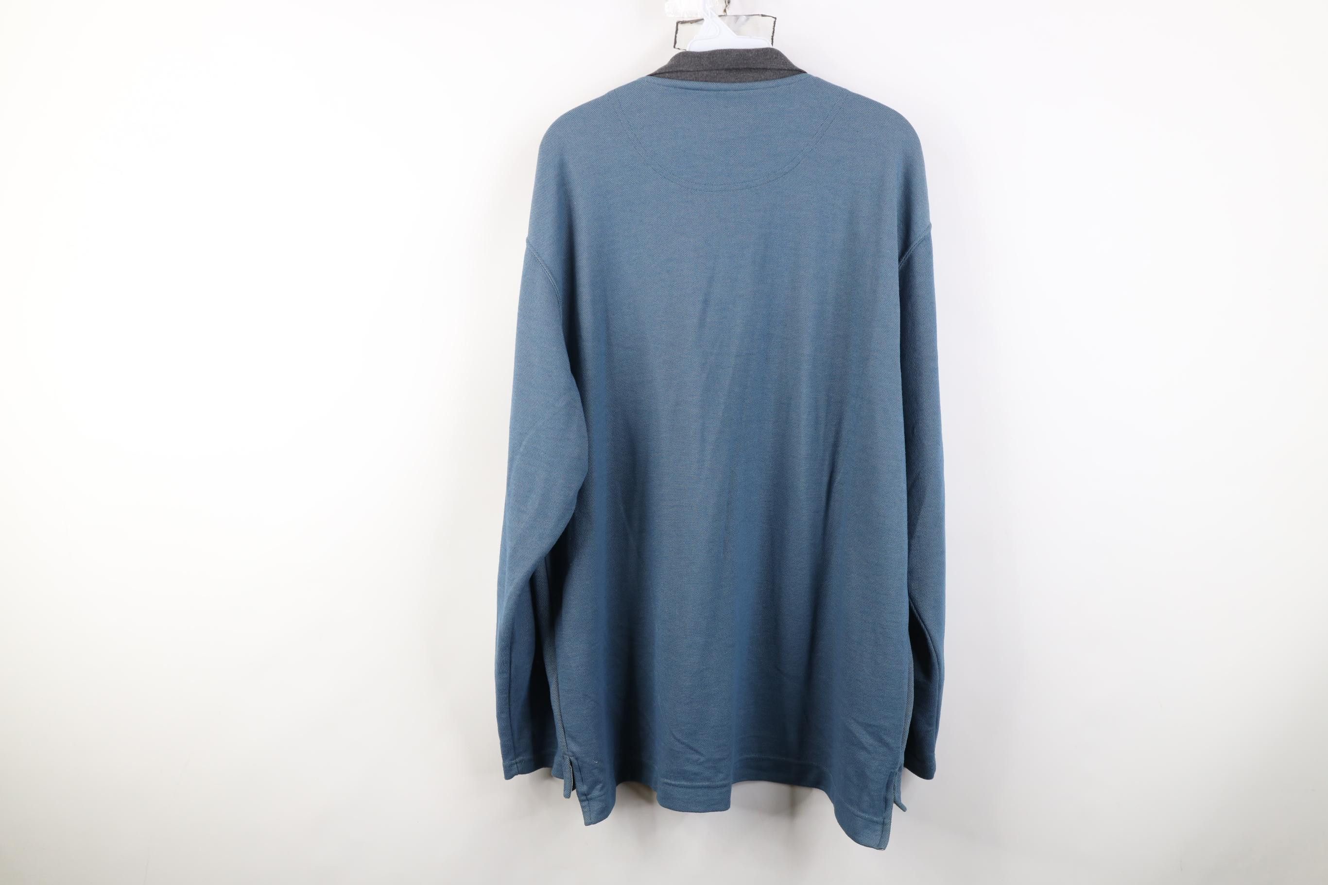 The North Face Vintage 90s The North Face Knit 1/4 Zip Polo Blue USA Size US L / EU 52-54 / 3 - 10 Thumbnail