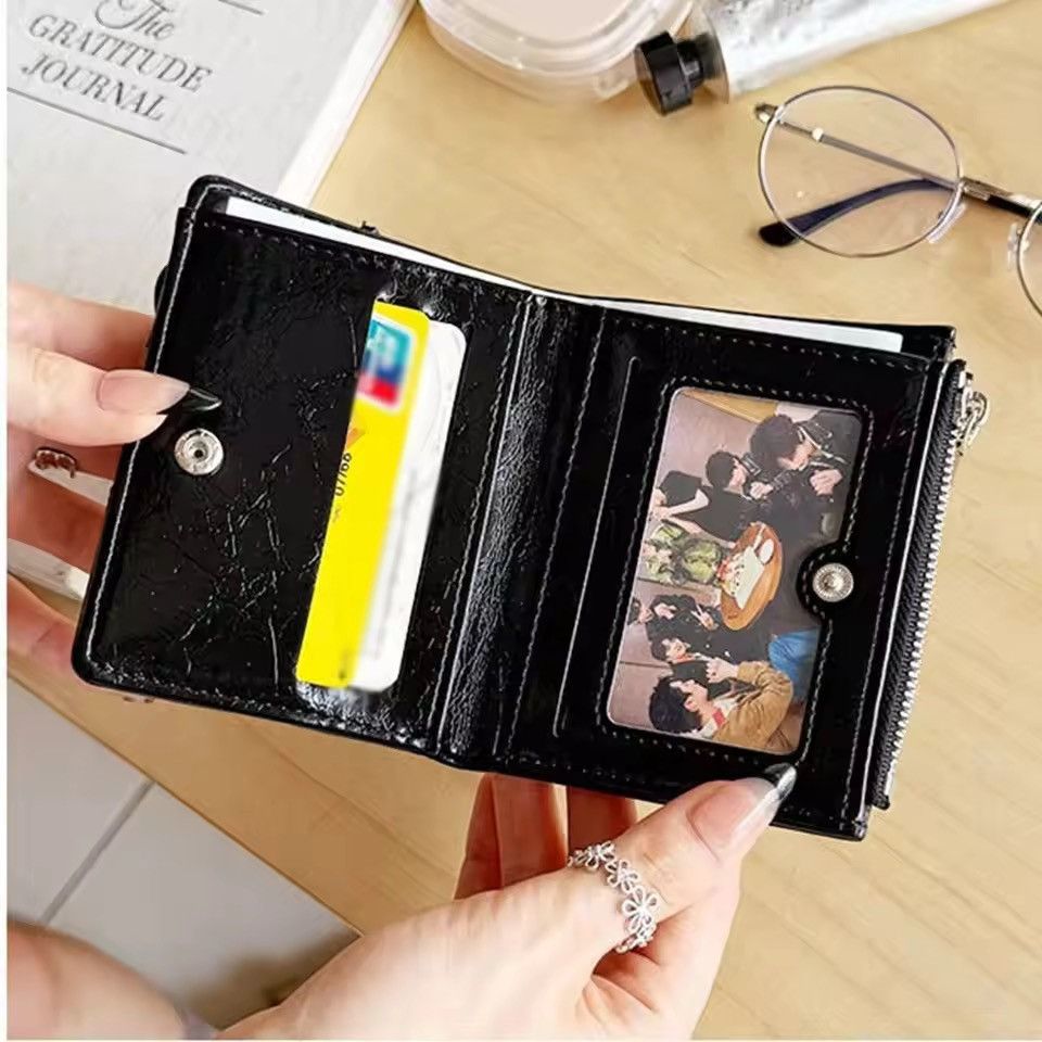 Japanese Brand Ultra Thin Style Bow Zipper Wallet Card Holder Size ONE SIZE - 3 Thumbnail
