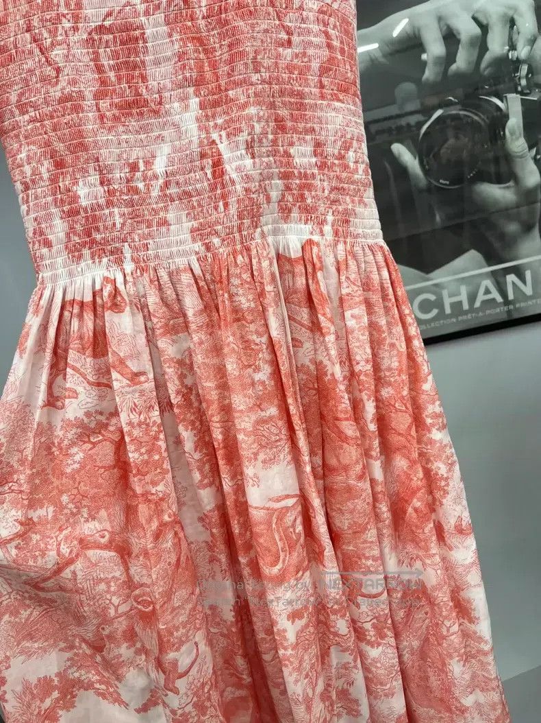 Dior Dior Orange-pink Jui printed suspender skirt Size XS / US 0-2 / IT 36-38 - 2 Thumbnail