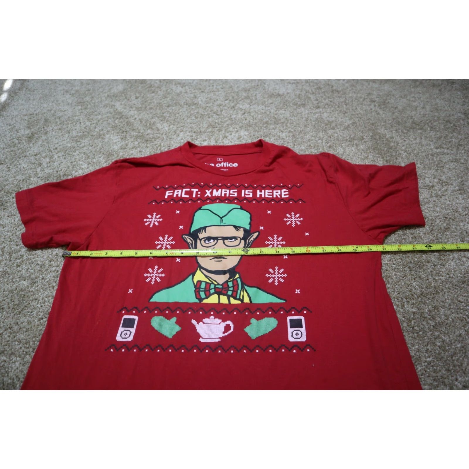 Ripple Junction Ripple Junction The Office Dwight Fact: Xmas is Here Red Graphic Shirt L Mens Size US L / EU 52-54 / 3 - 3 Thumbnail
