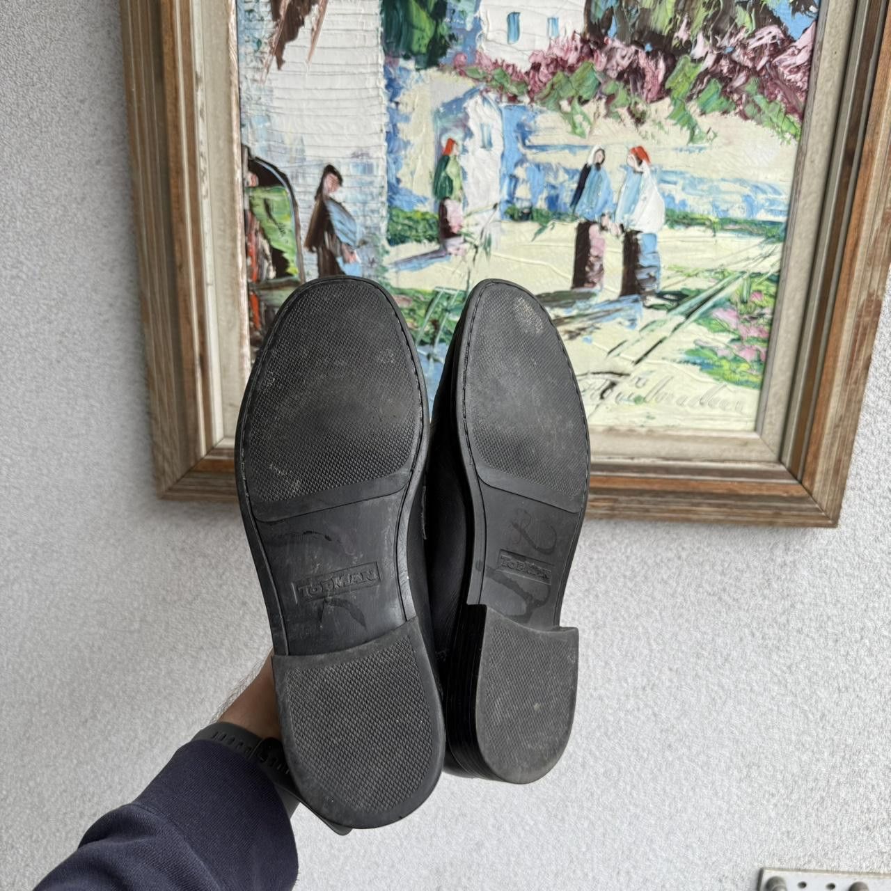 Vintage Loafers black Leather Vintage 90s Size US 10.5 / EU 43-44 - 5 Thumbnail