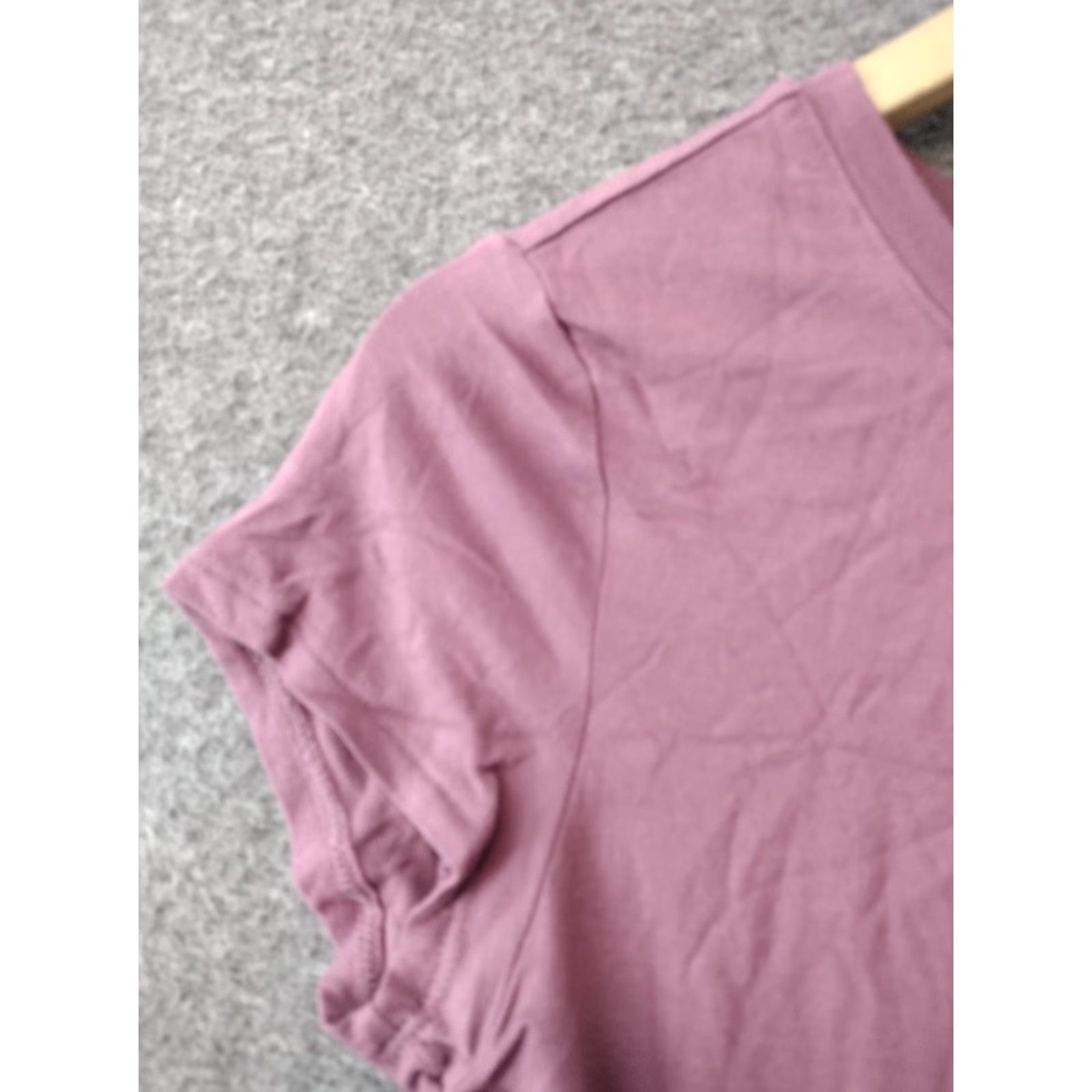 Garage Garage Blouse Shirt Women M Pink/Purple Short Sleeve Scoop Neck Tie - Classic Casual Size M / US 6-8 / IT 42-44 - 7 Thumbnail
