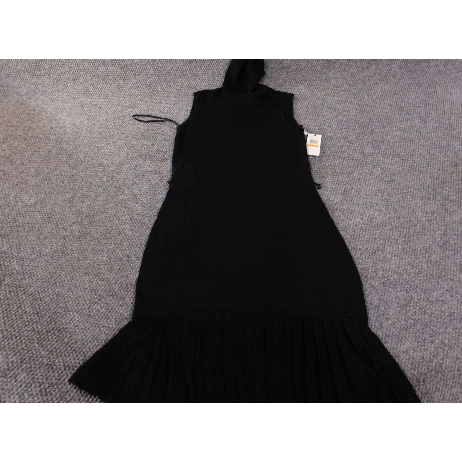 Calvin Klein Calvin Klein Womens Dress S Midi Black A-Line Wool Knit Stretch Mock Neck Puff Sleeve Crochet Casual Summer Size S / US 4 / IT 40 - 2 Thumbnail