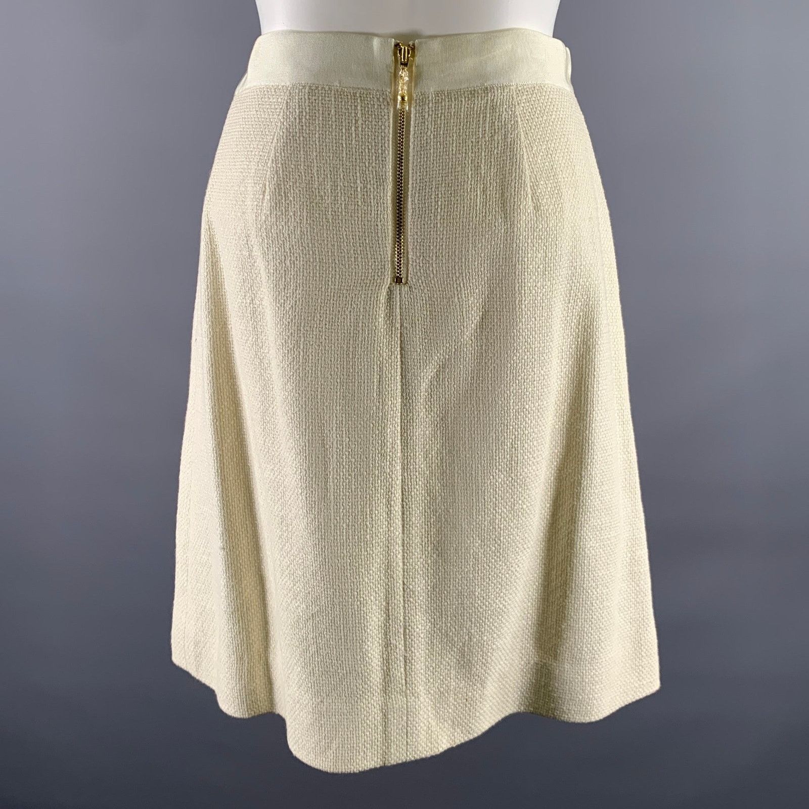 Kate Spade KATE SPADE Size 0 Cream Cotton Viscose Pencil Skirt Size 25" / US 0 / IT 36 - 2 Thumbnail