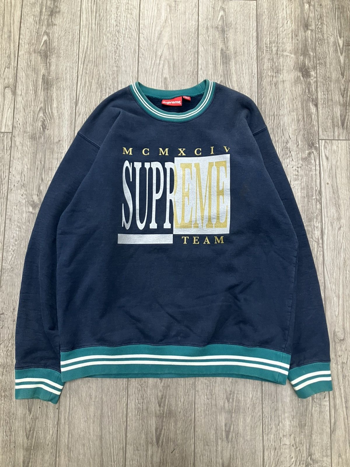 Supreme Team Navy Crewneck Size Large