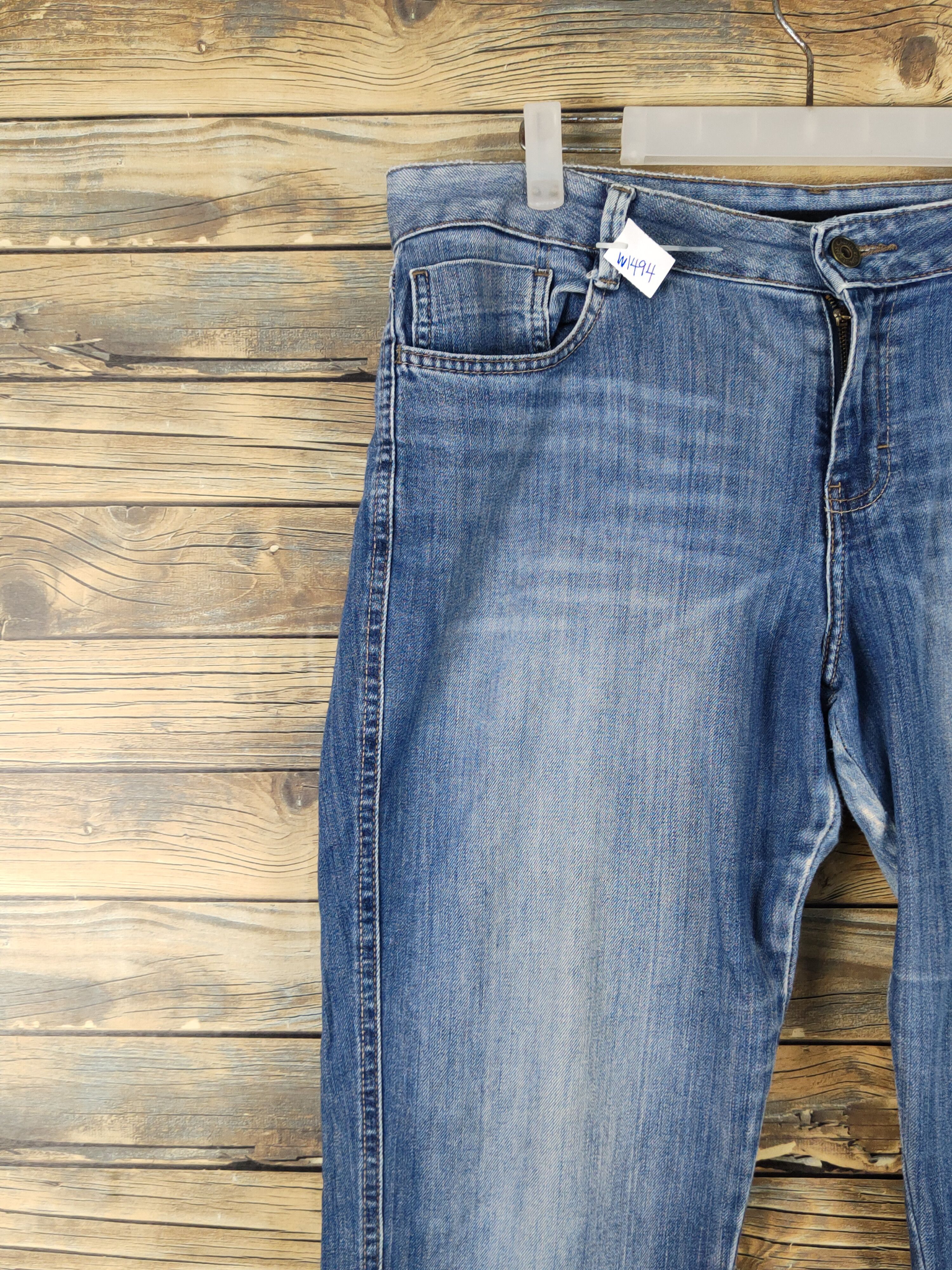 Calvin Klein Calvin Klein Blue Distressed Ripped Jeans #W1494 Size 36" / US 14 / IT 50 - 3 Thumbnail