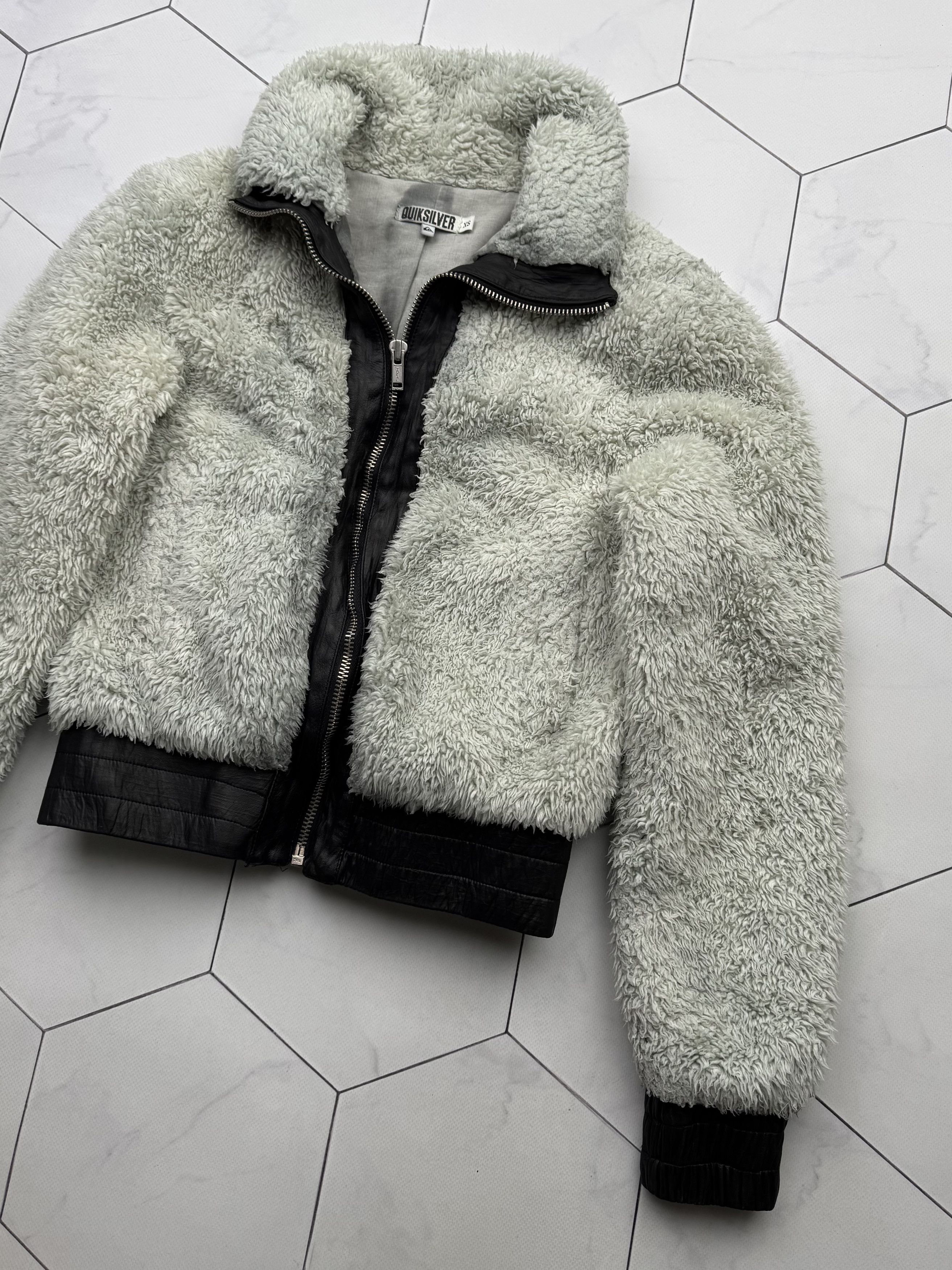 Quiksilver Quiksilver Faux Fur Jacket With Leather Details (B122)E2 Size XS / US 0-2 / IT 36-38 - 3 Thumbnail