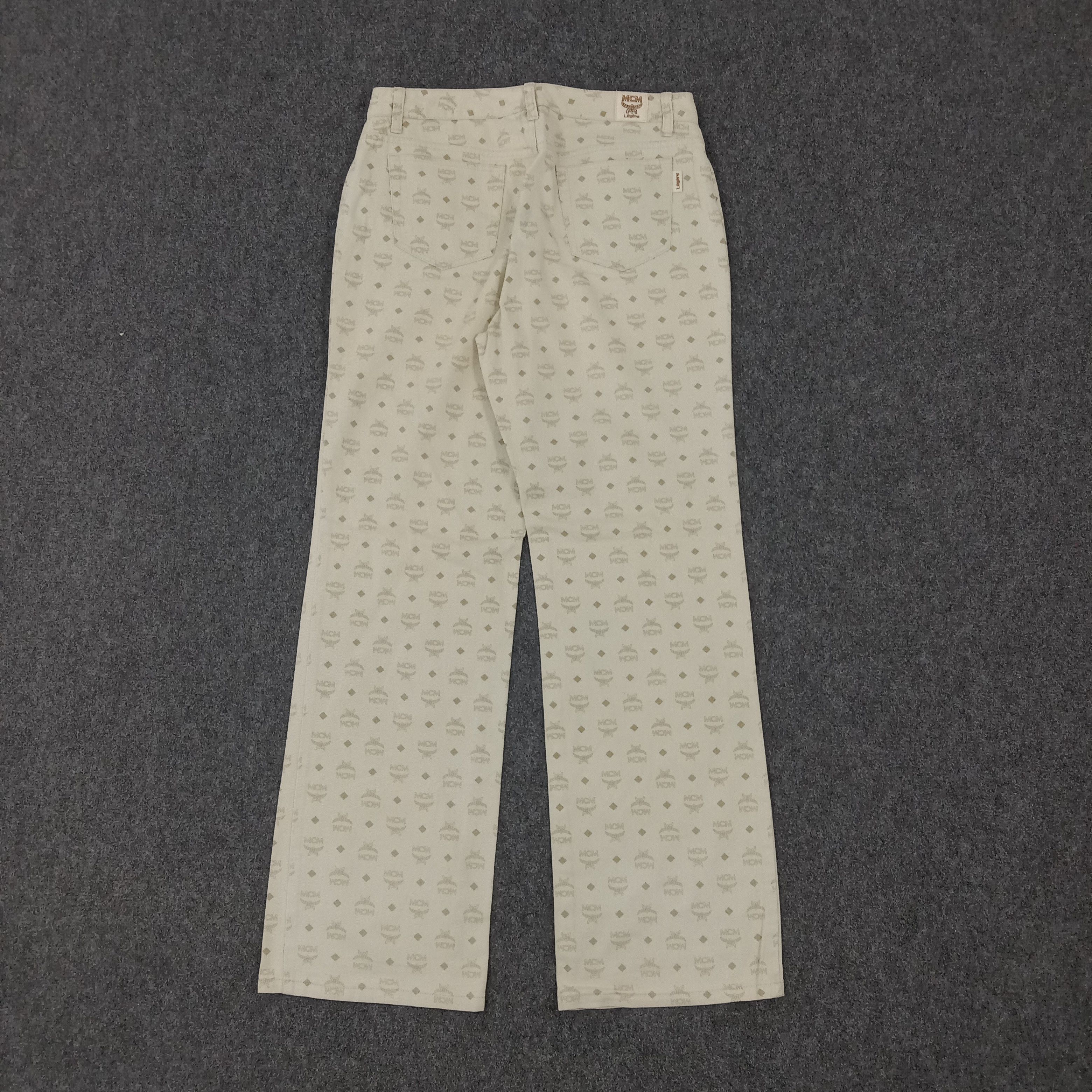 MCM × Vintage MCM Legere Designer Brand Monogram Pants Size US 29 - 1 Thumbnail