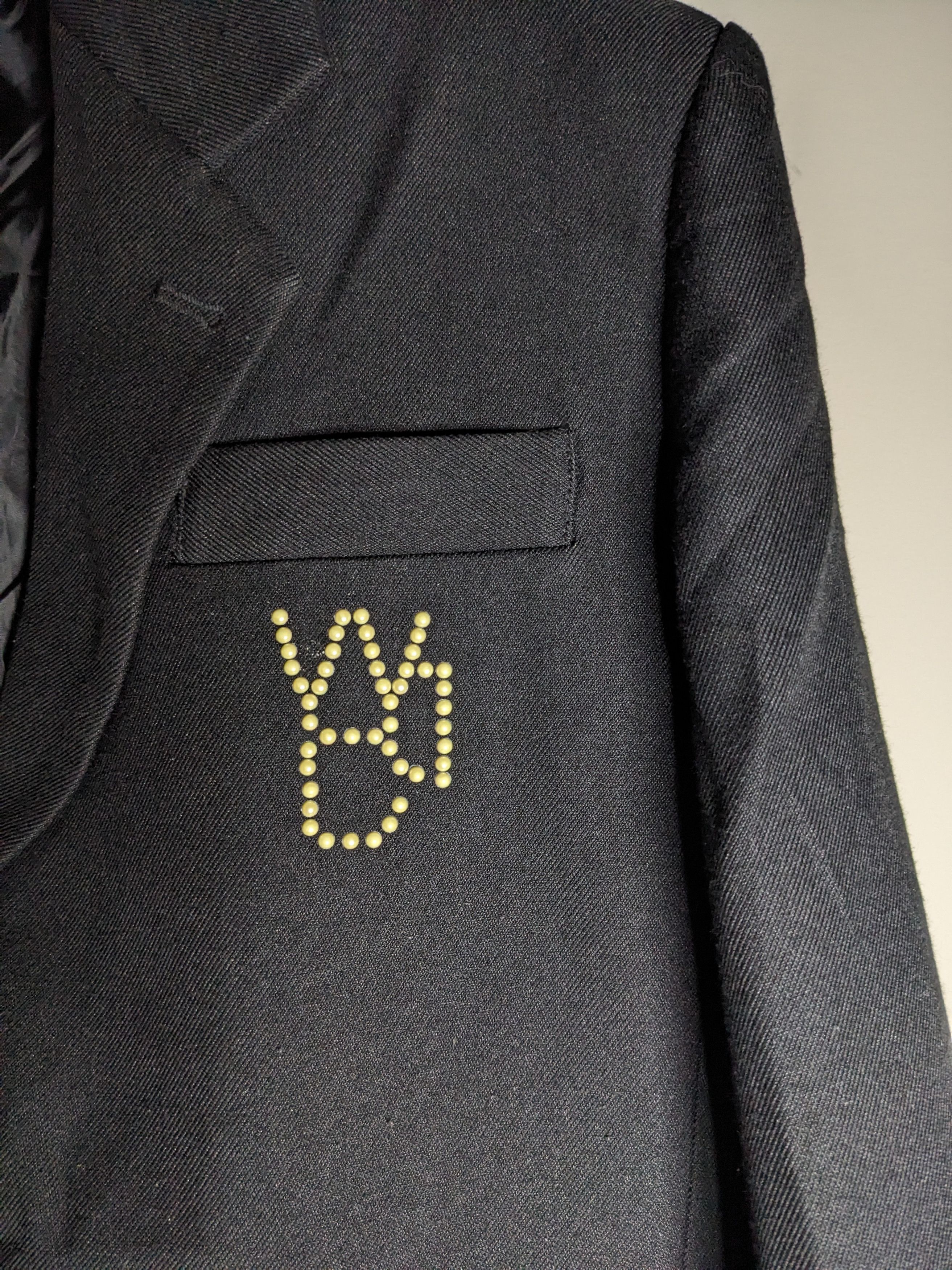 WE11DONE We11done Rhinestone Logo Blazer Flare Elbow Unisex Medium Size US M / EU 48-50 / 2 - 6 Thumbnail