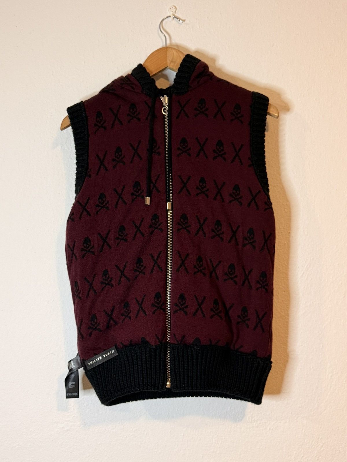 Philipp Plein Luxury Philipp Plein Reversible Skull Monogram Wool Vest Size US M / EU 48-50 / 2 - 3 Thumbnail