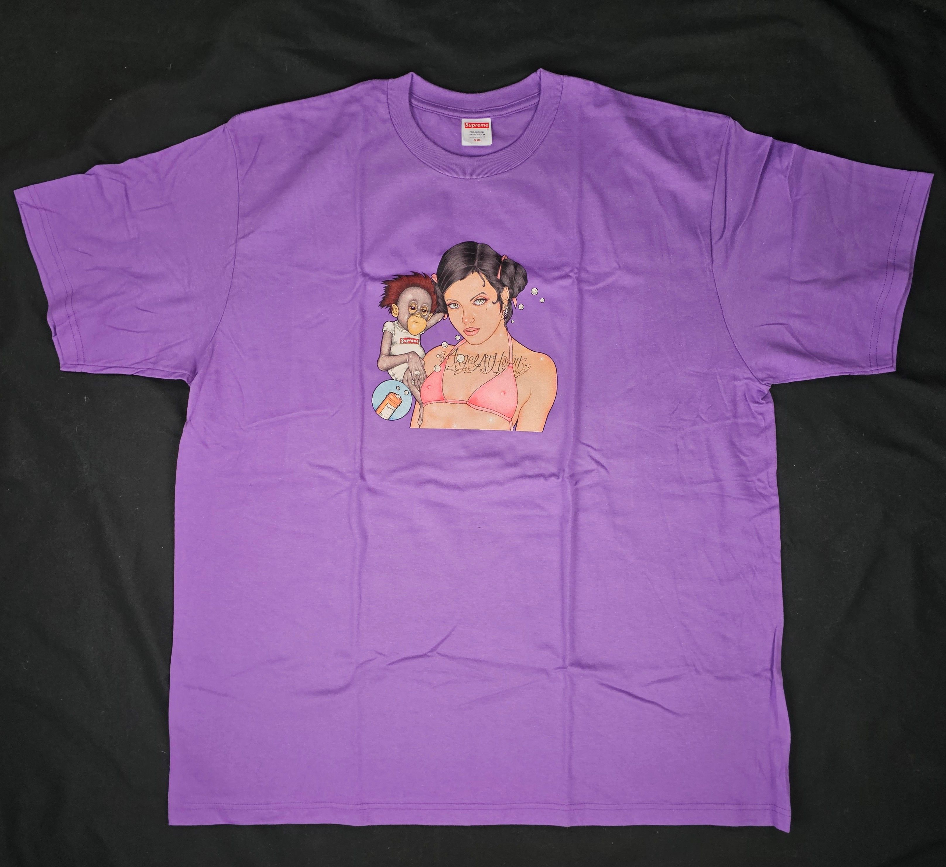 Supreme Supreme Angel Tee FW25 Purple Men's Size XXL BRAND NEW Size US XXL / EU 58 / 5 - 1 Thumbnail