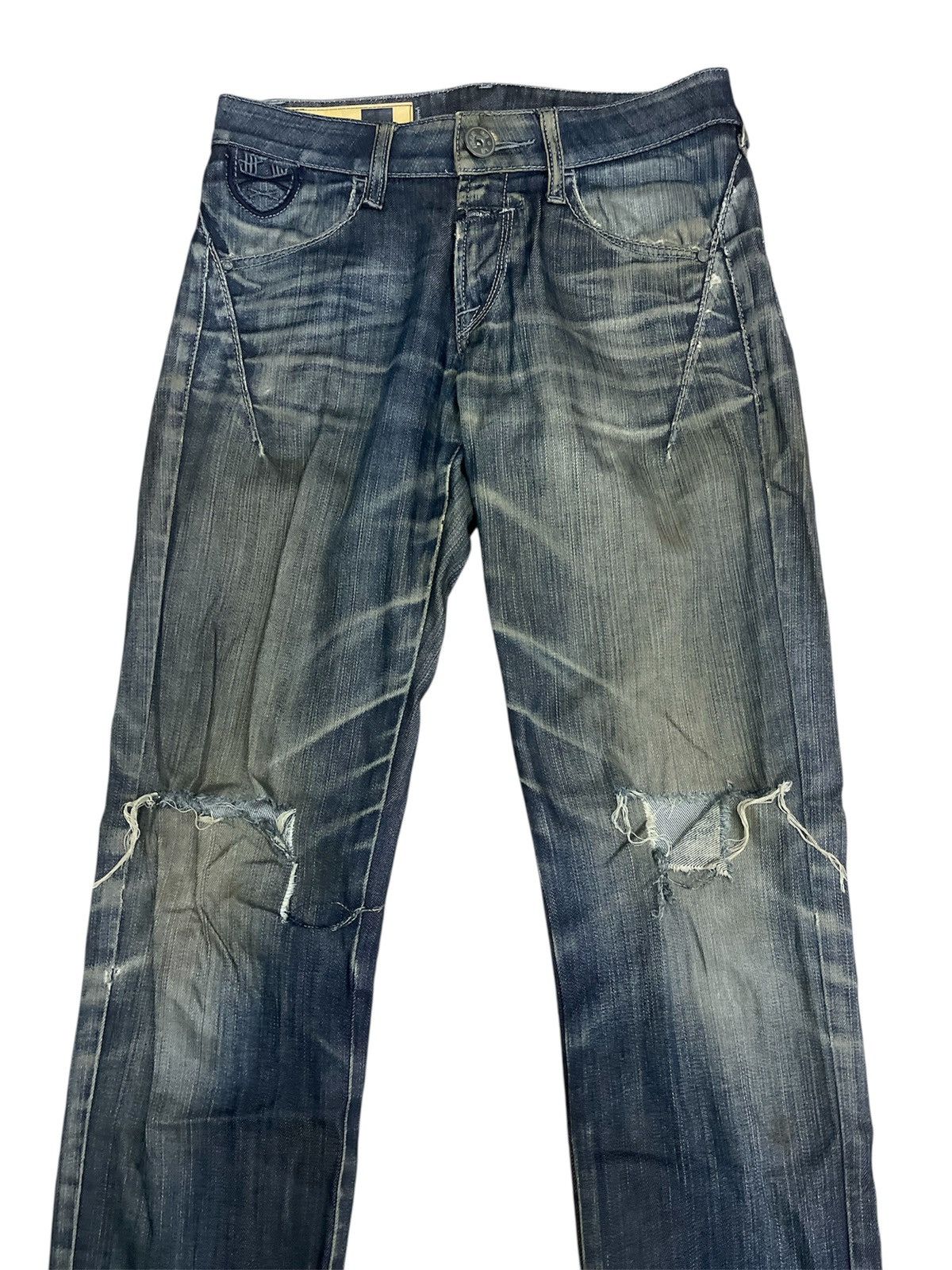 Marithe + Francois Girbaud MFG Marithe Francois Girbaud M7-1343 Distressed Jeans Size US 30 / EU 46 - 8 Thumbnail