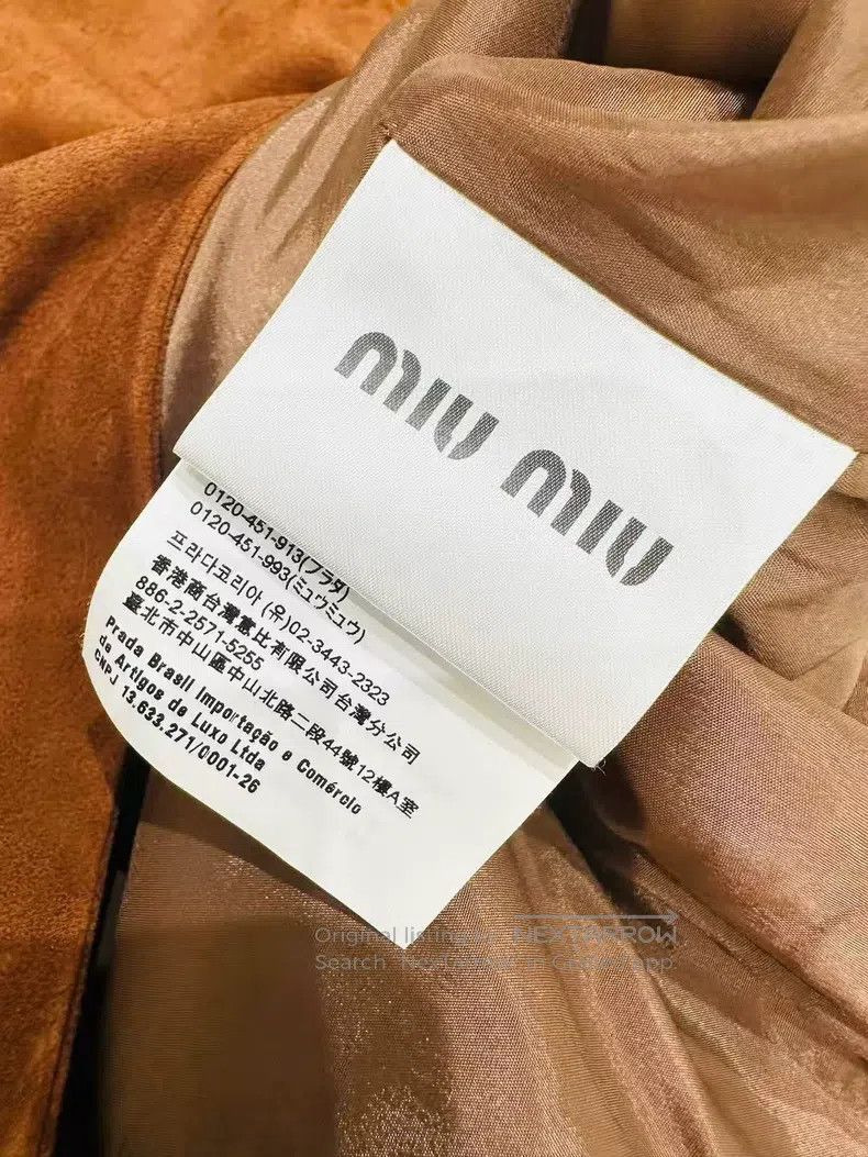 Miu Miu Miu Miu 38 Micro-standard skirt of Maillard deerskin Size 37" - 7 Thumbnail