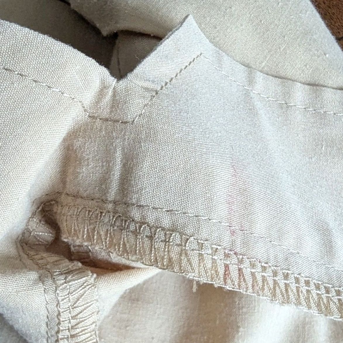 Haband VINTAGE Haband Button Up Top Tan 3/4 Sleeve Blouse Sz L Beige Cotton Blend Women's Shirt, Casual, Workwear, 90s? Size L / US 10 / IT 46 - 5 Thumbnail