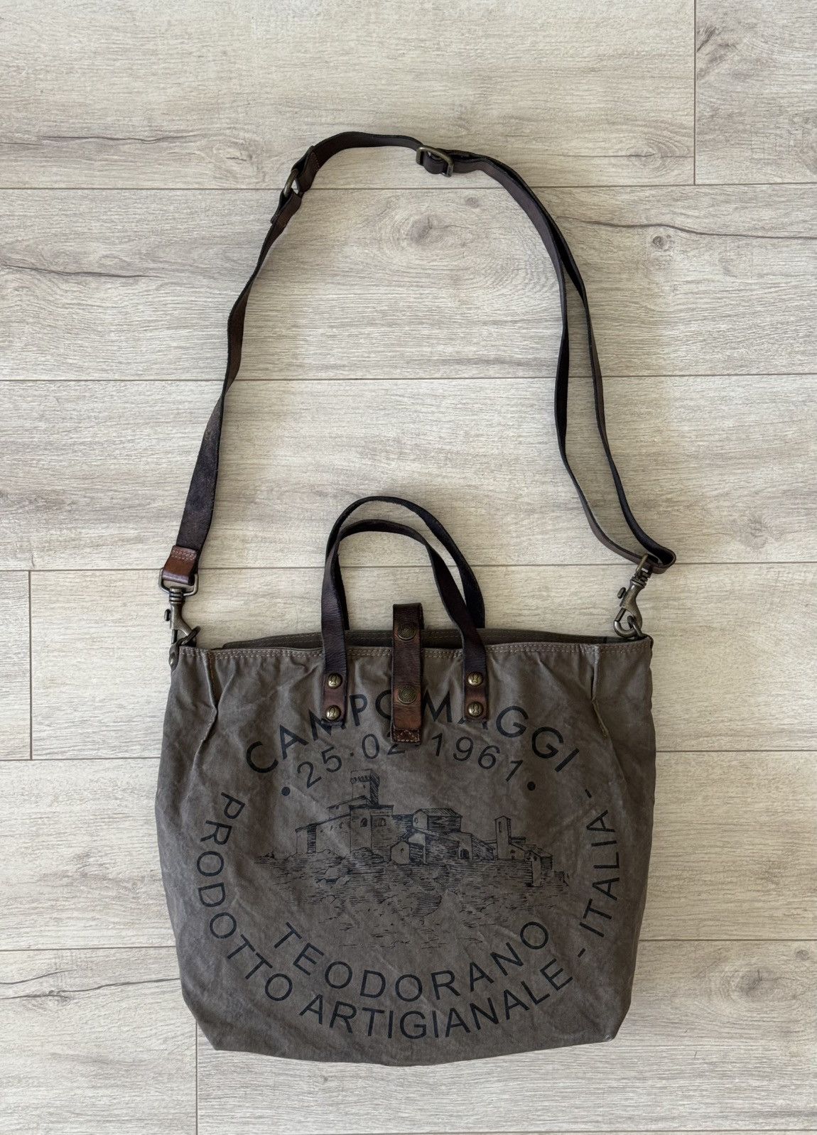 Other Vintage Campomaggi Crossbody ShoulderTote Bag Canvas Leather Size ONE SIZE - 1 Thumbnail