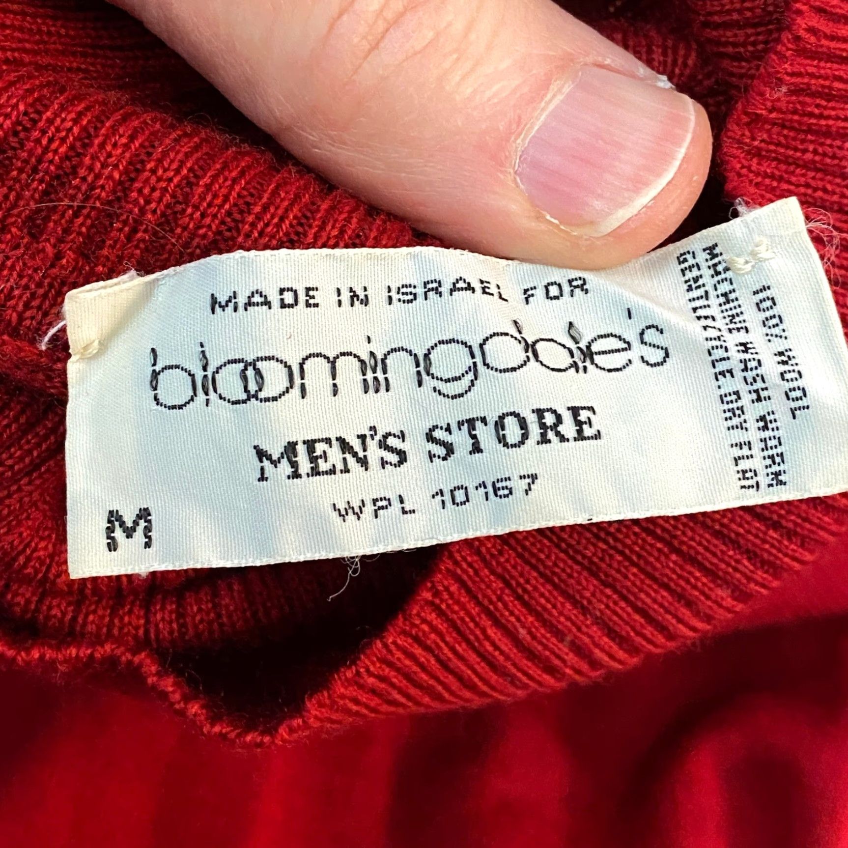 Bloomingdale's VINTAGE Bloomingdale's Turtleneck Sweater Mens M Red 100% Wool Knit Pullover Long Sleeve Woolen Ivy League Classic Fall Winter Men Size US M / EU 48-50 / 2 - 3 Thumbnail