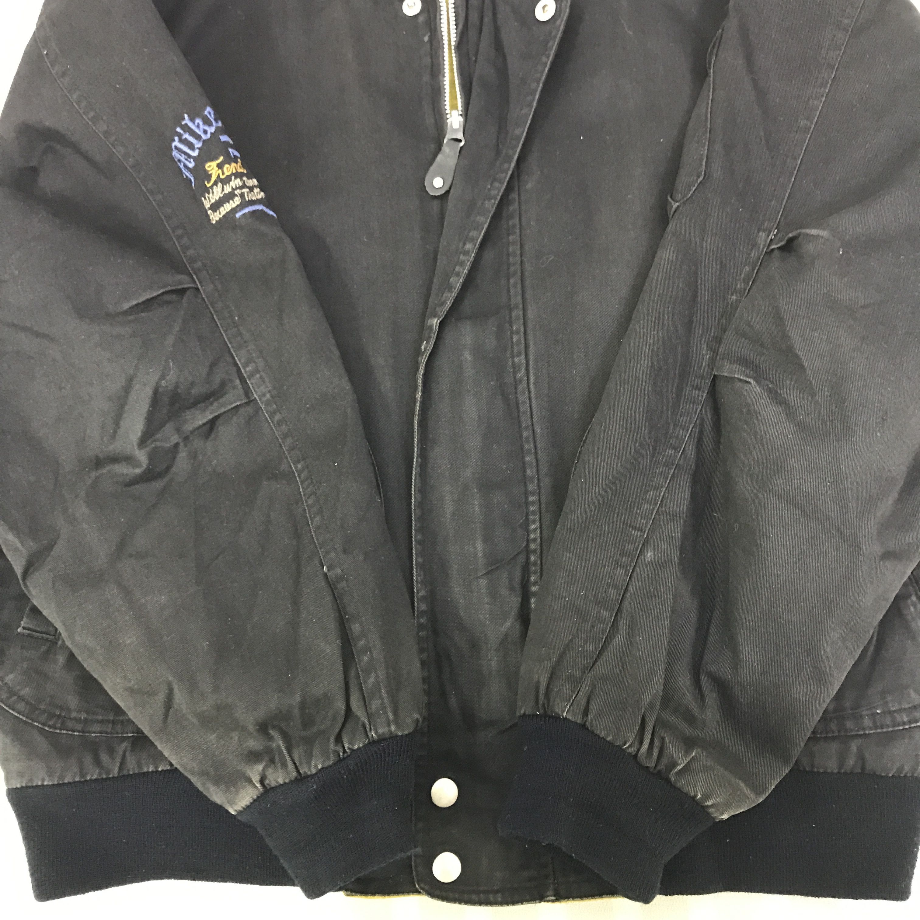 Vintage Vintage Mike Birnies Bomber black faded Jacket K92B17 Size US L / EU 52-54 / 3 - 8 Thumbnail